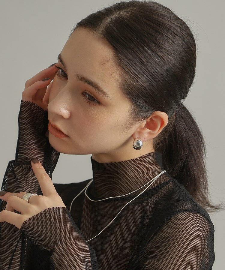ココシュニック オンキッチュ COCOSHNIK ONKITSCH シルバー ホロウフープピアス ペアシェイプM （シルバー(600)） シルバー(600)