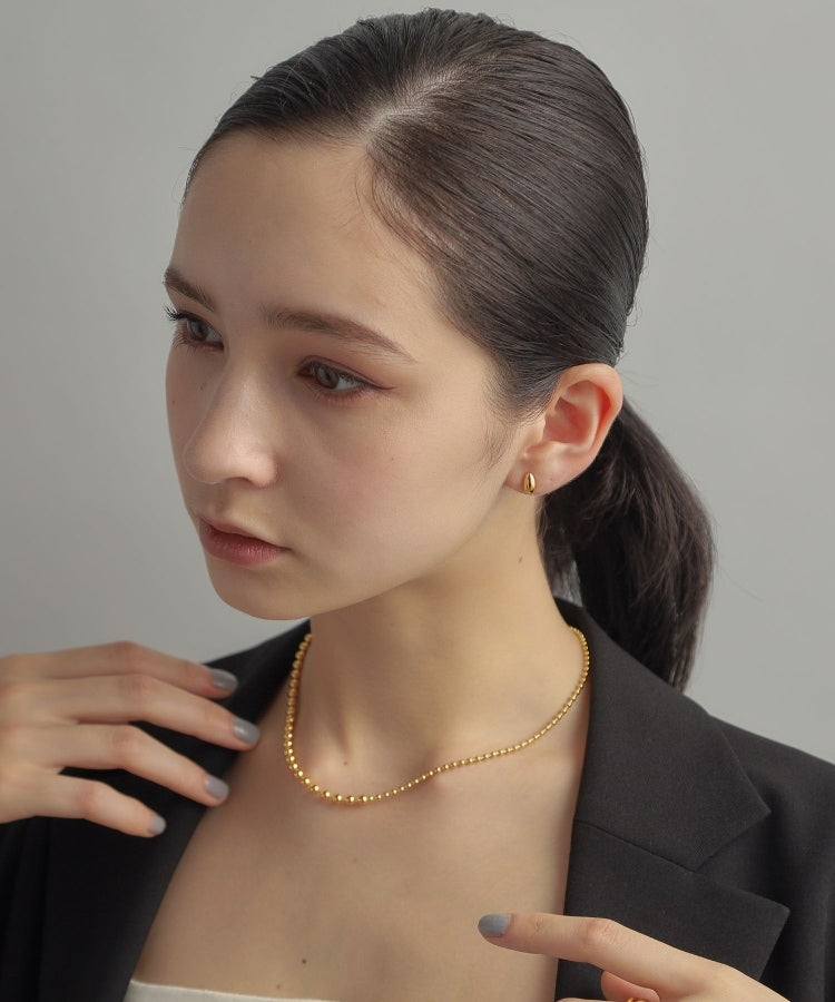 ココシュニック オンキッチュ COCOSHNIK ONKITSCH シルバー デザインチェーン ミックスボールネックレス GP （ゴールド(600)） ゴールド(600)