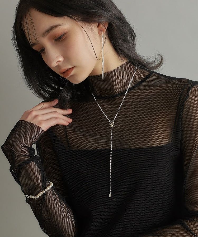 ココシュニック オンキッチュ COCOSHNIK ONKITSCH シルバー ツイストスクエア Yネックレス （シルバー(600)） シルバー(600)