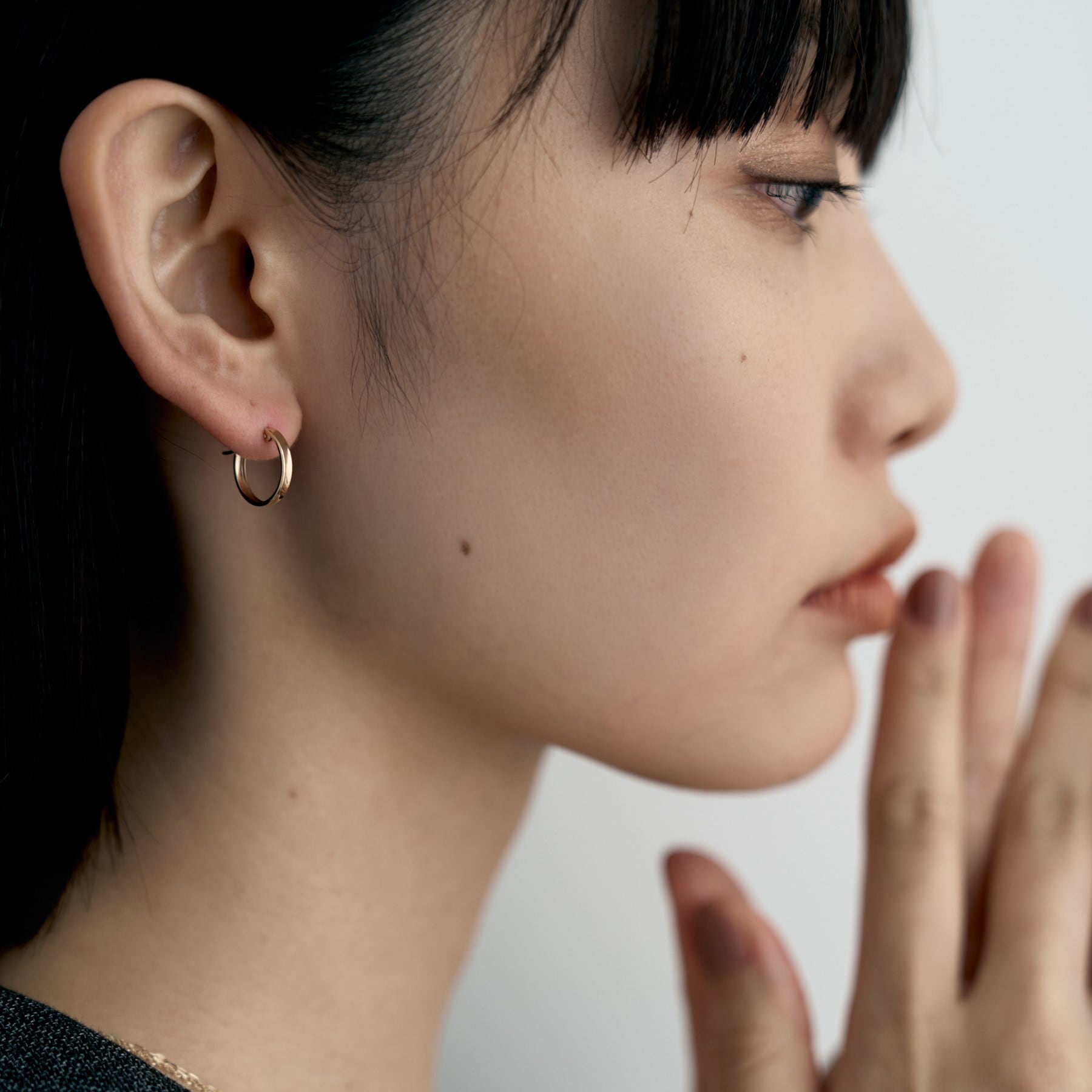 ココシュニック オンキッチュ COCOSHNIK ONKITSCH K10プレーンフープピアス （イエローゴールド(100)） イエローゴールド(100)