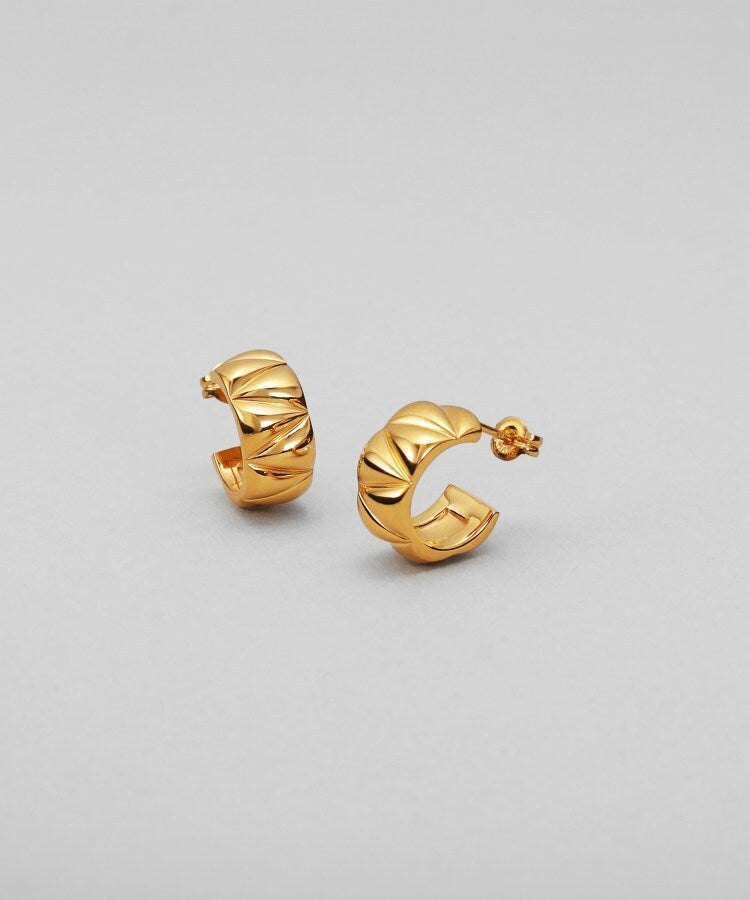 ココシュニック オンキッチュ COCOSHNIK ONKITSCH シルバー キルトフープピアス GP （クリスタル/透明(600)） クリスタル/透明(600)