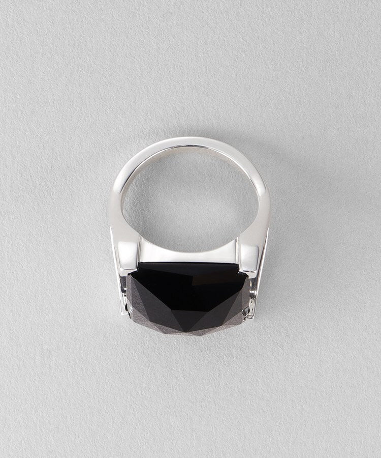 ココシュニック オンキッチュ COCOSHNIK ONKITSCH シルバー オニキス クッションローズカットリング （シルバー(635)） シルバー(635)