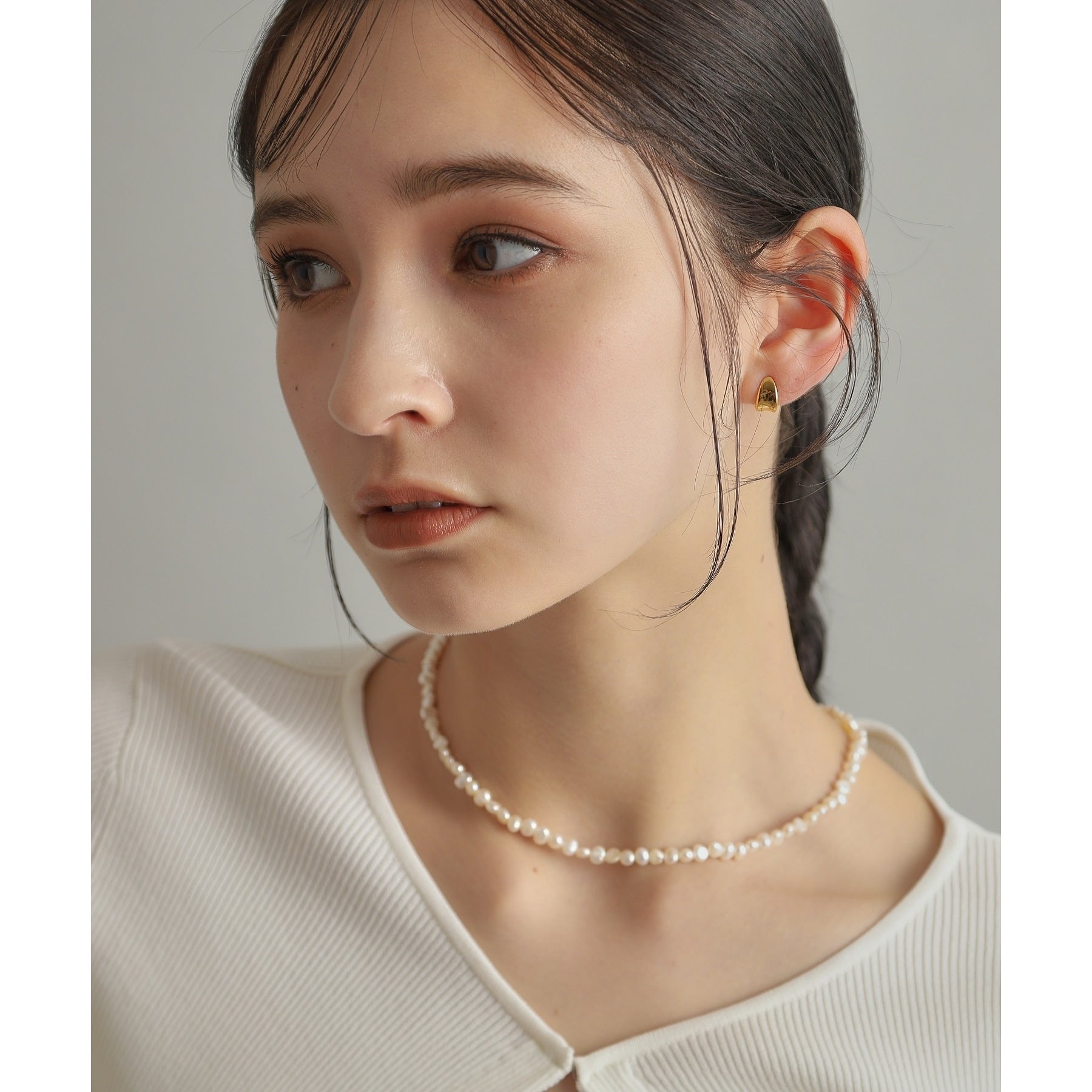 ココシュニック オンキッチュ COCOSHNIK ONKITSCH シルバー スモールフープ ホロウピアス GP ゴールド(600)