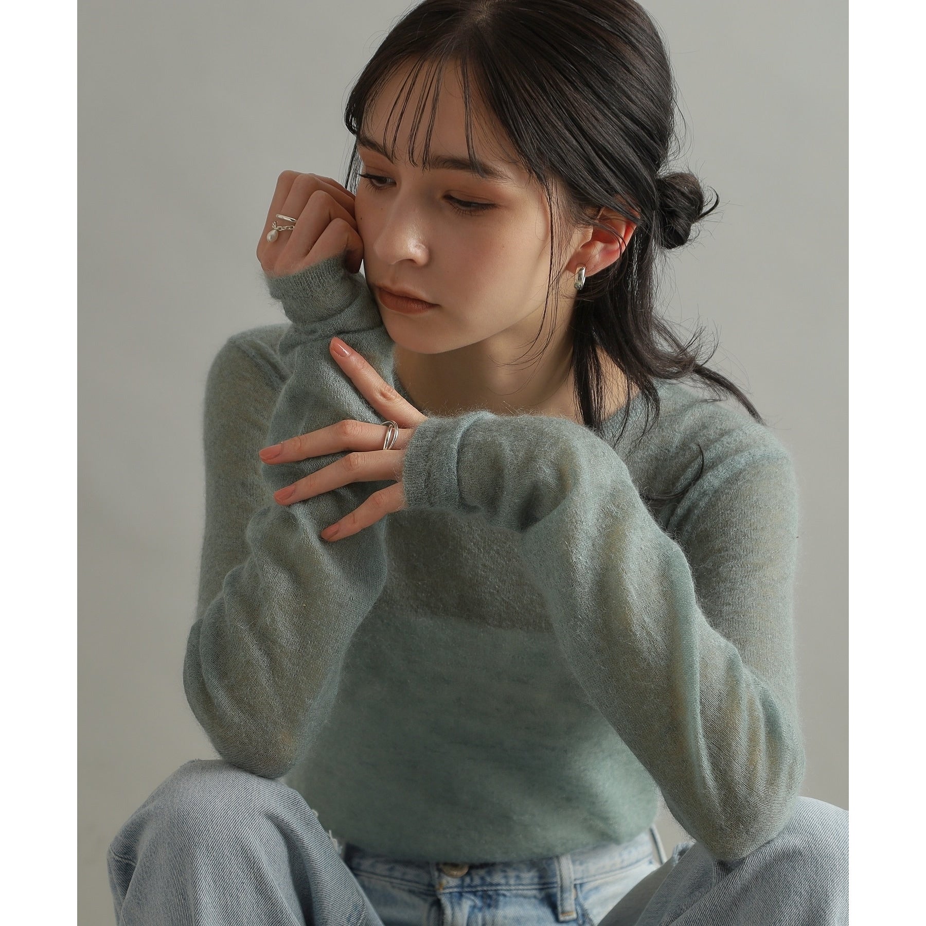 ココシュニック オンキッチュ COCOSHNIK ONKITSCH シルバー スモールフープ プランプピアス