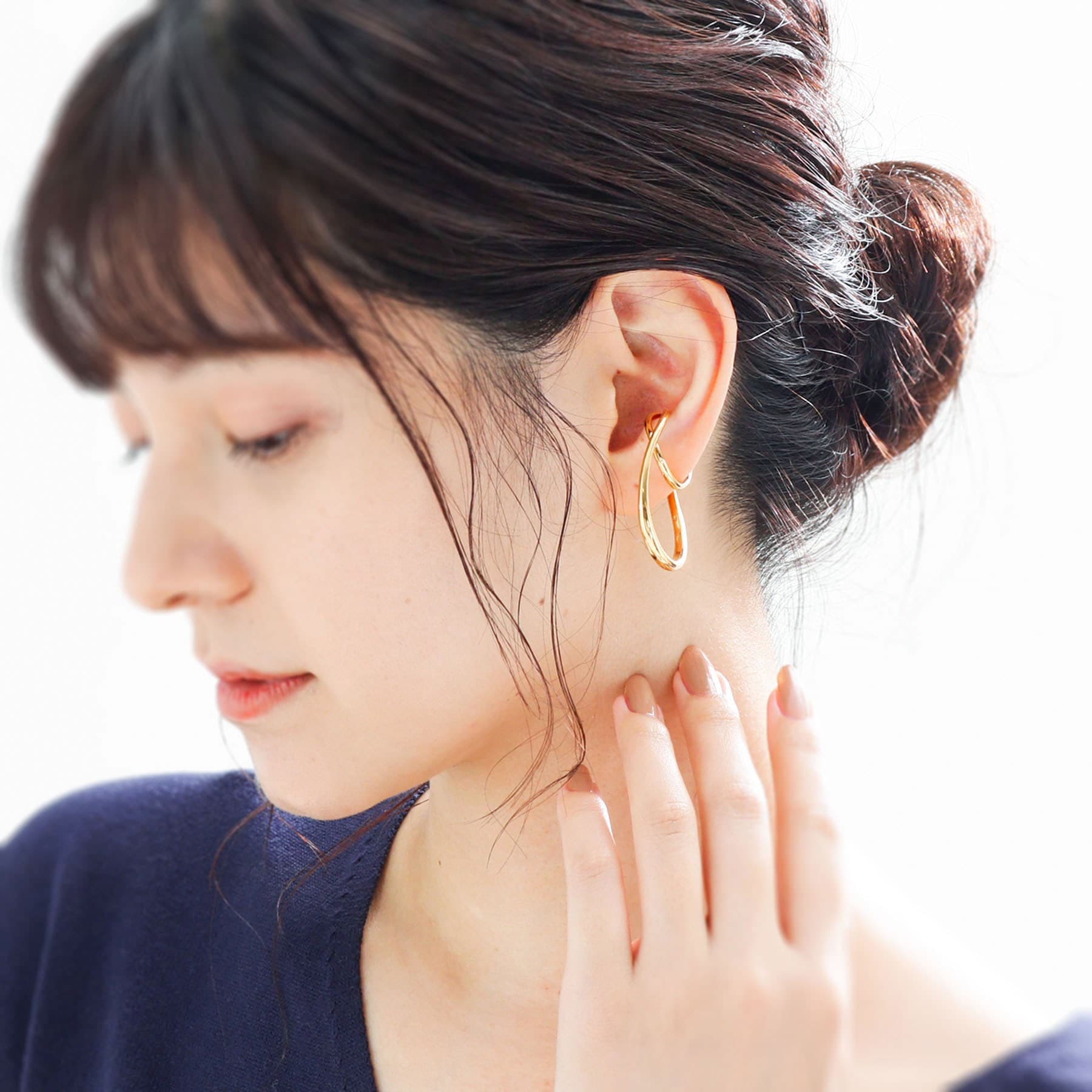 ココシュニック オンキッチュ COCOSHNIK ONKITSCH シルバー リングイヤーカフ ダブルフィンガーウェーブ GP