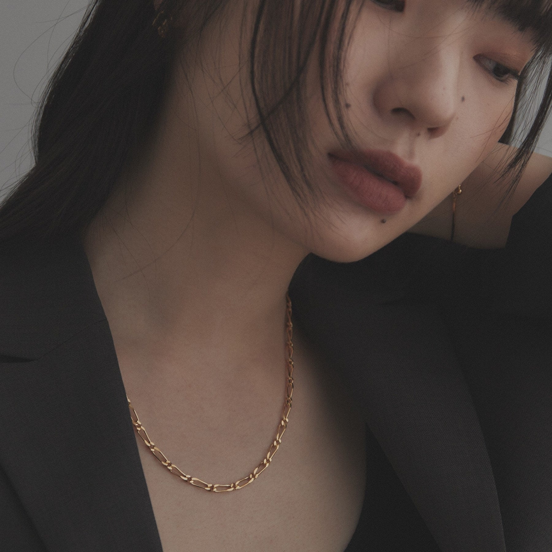 ココシュニック オンキッチュ COCOSHNIK ONKITSCH シルバー デザインチェーン ショート＆ロングネックレス GP ゴールド(600)
