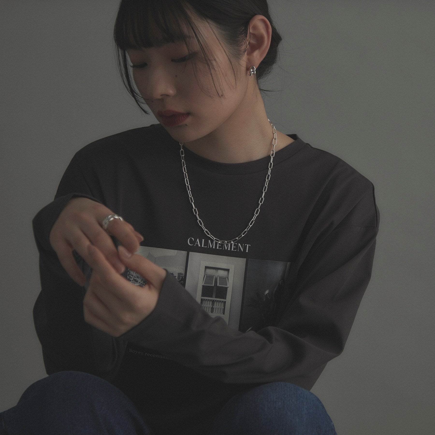ココシュニック オンキッチュ COCOSHNIK ONKITSCH シルバー リンクチェーン 2WAYネックレス