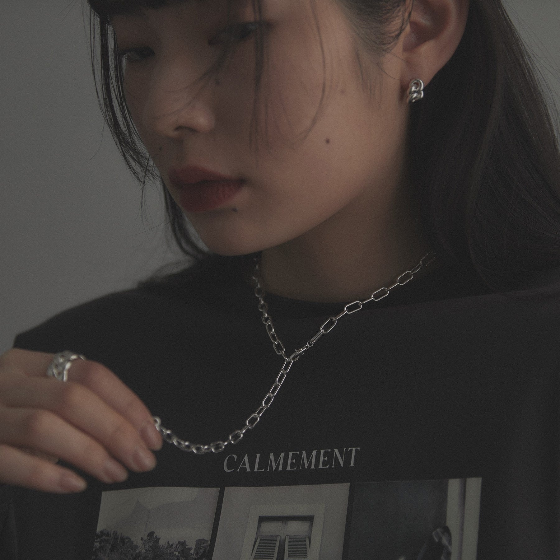 ココシュニック オンキッチュ COCOSHNIK ONKITSCH シルバー リンクチェーン 2WAYネックレス