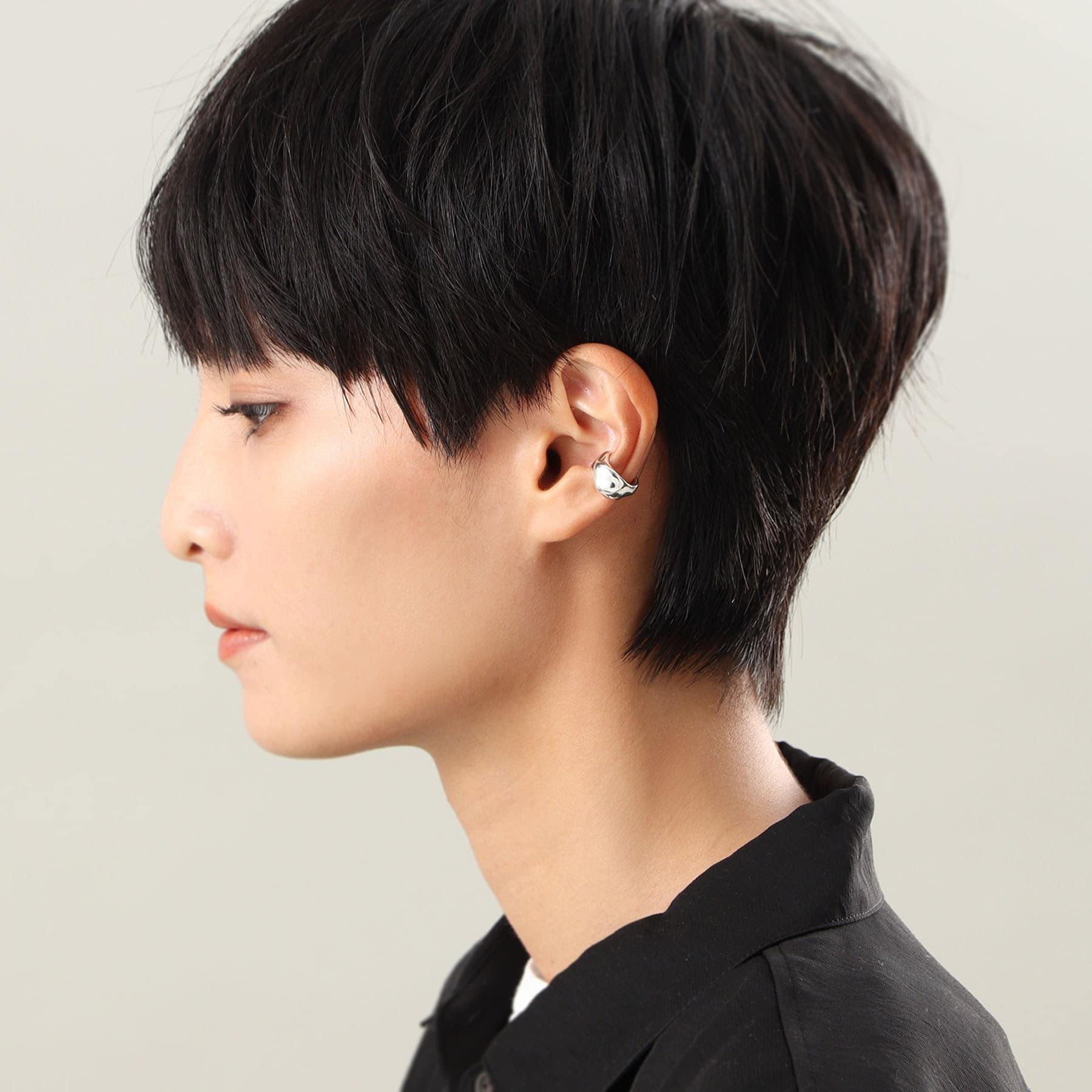 COCOSHNIK ONKITSCH COCOSHIK silver wide ear cuff S