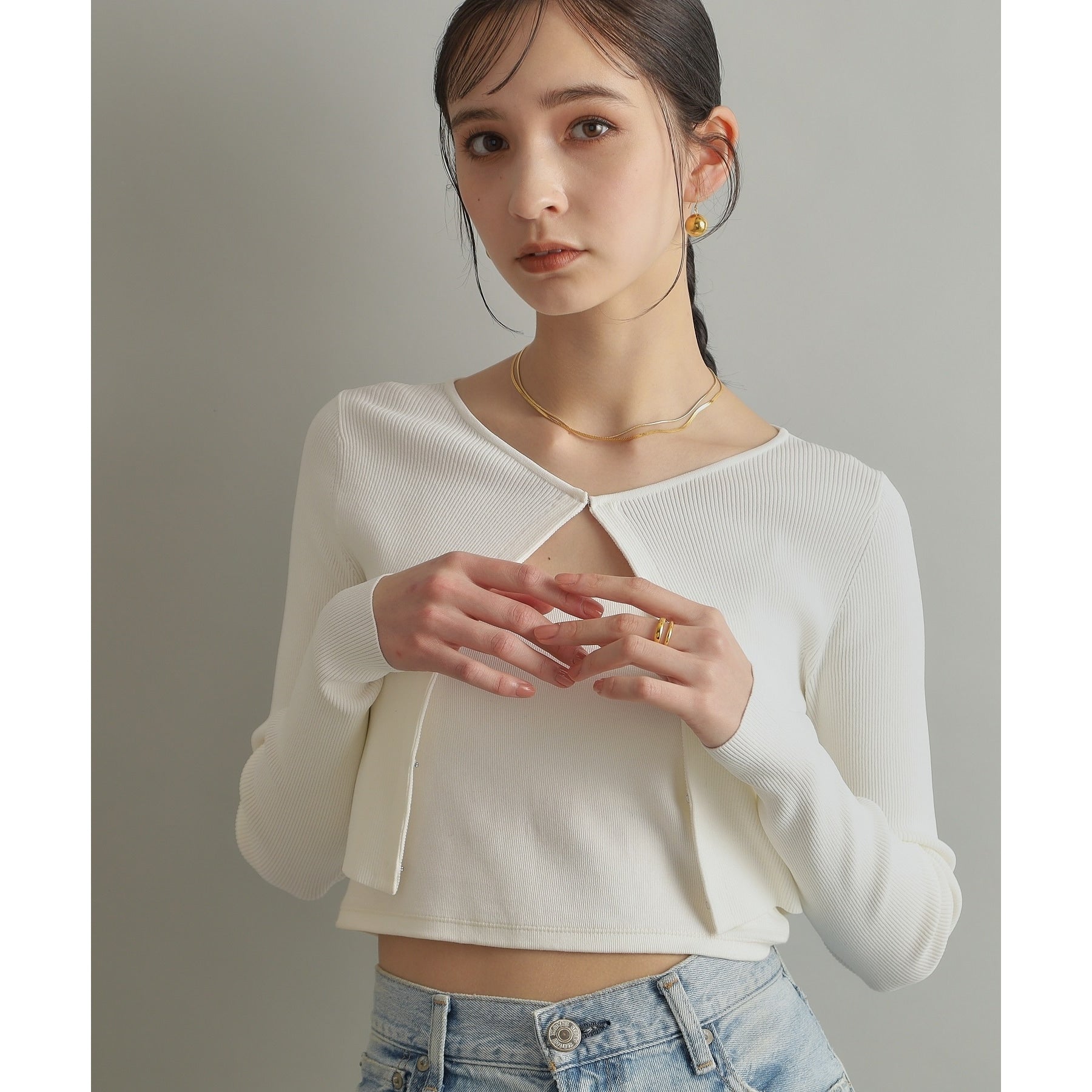 ココシュニック オンキッチュ COCOSHNIK ONKITSCH 【WEB限定】デザインチェーン　フラットスネークネックレス
