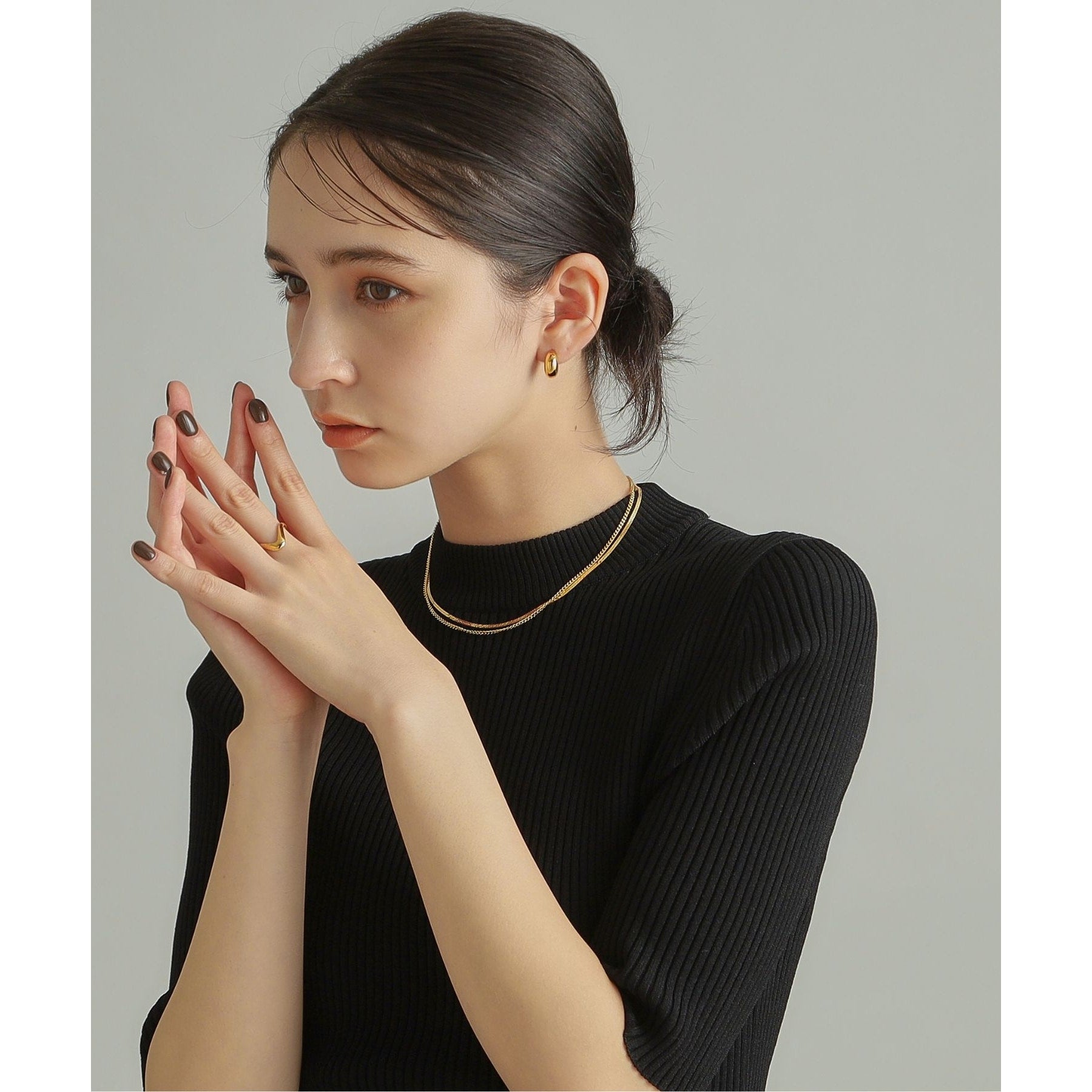 ココシュニック オンキッチュ COCOSHNIK ONKITSCH 【WEB限定】デザインチェーン　フラットスネークネックレス