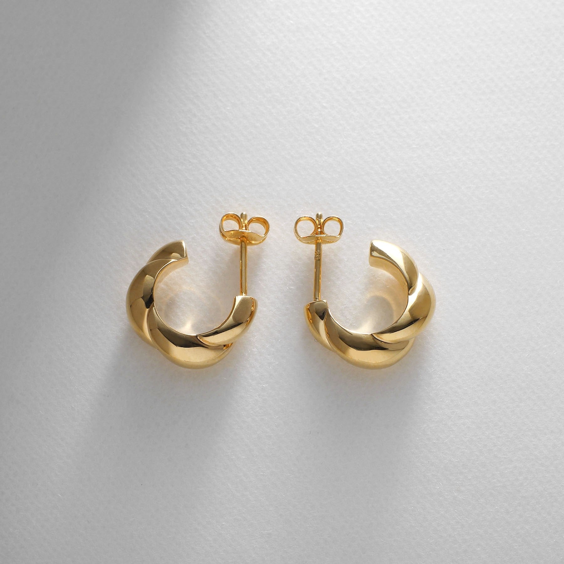 COCOSHNIK ONKITSCH COCOSHNIK ONKITSCH silver Small Hoop Croissant Earrings GP