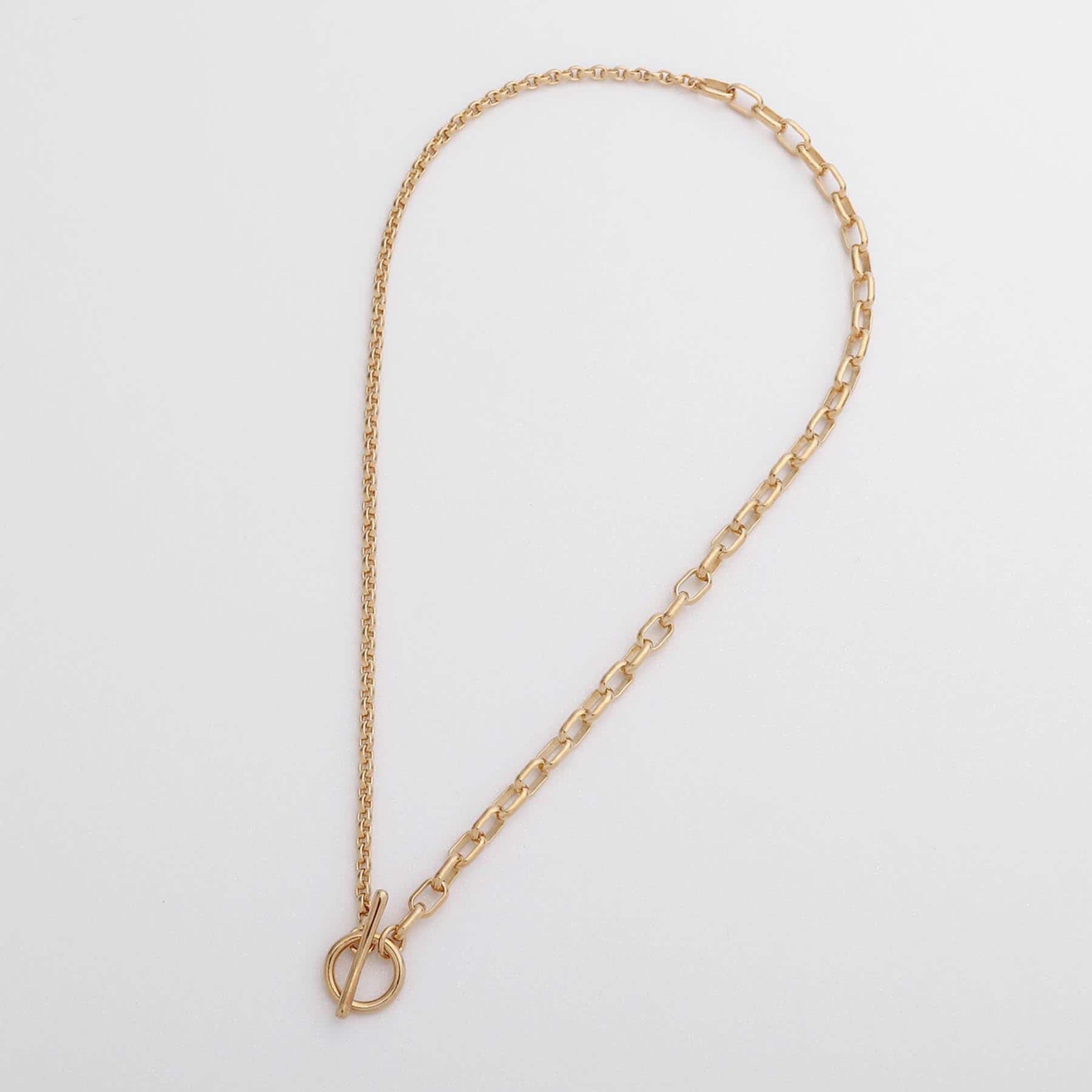 COCOSHNIK ONKITSCH COCOSHNIK ONKITSCH 銀色 混合項鍊 圓頂鏈條曼特項鍊 GP