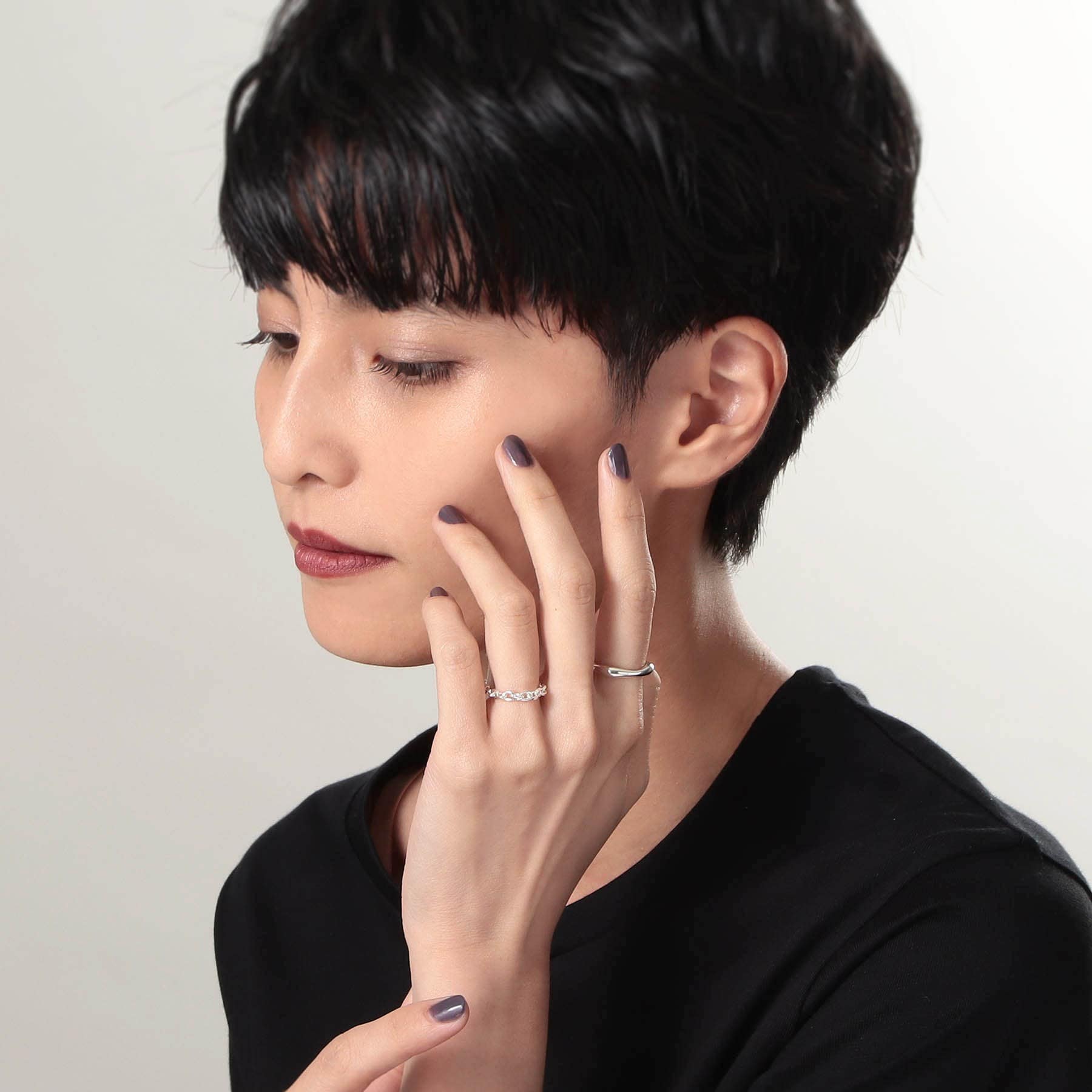 ココシュニック オンキッチュ COCOSHNIK ONKITSCH シルバー チェーンリング グリームチェーン シルバー(600)