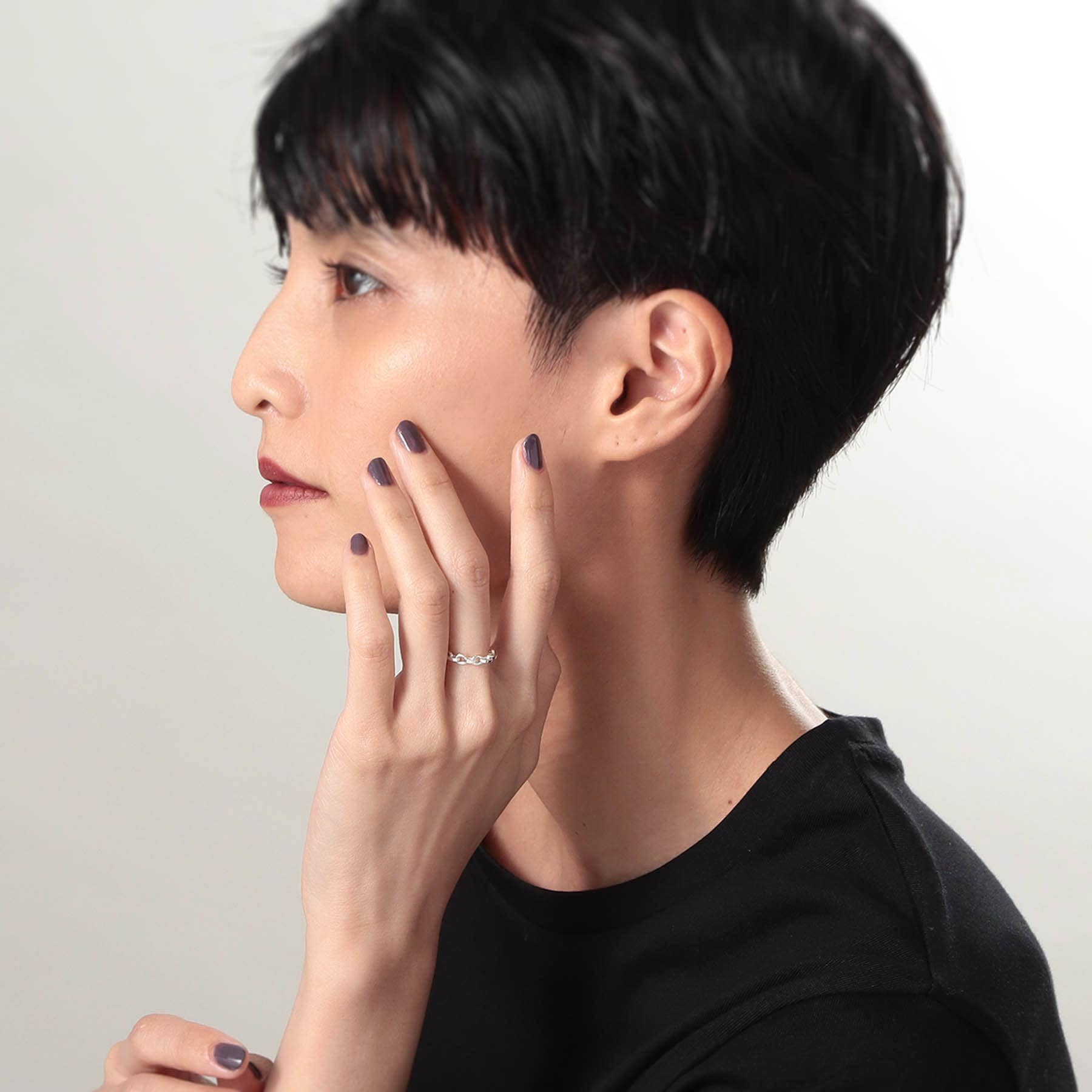 ココシュニック オンキッチュ COCOSHNIK ONKITSCH シルバー チェーンリング グリームチェーン シルバー(600)