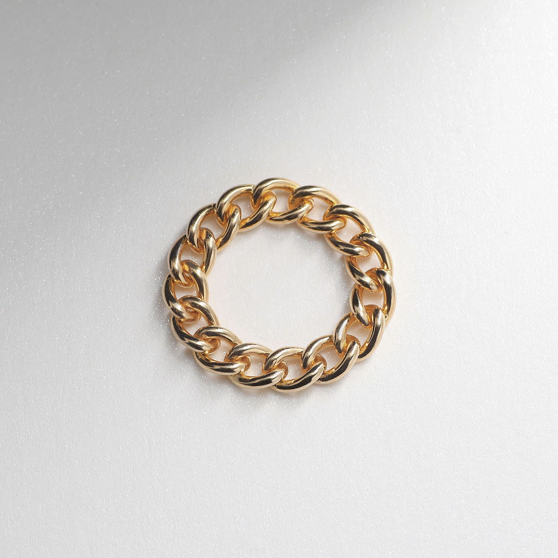 COCOSHNIK ONKITSCH COCOSHNIK ONKITSCH silver Chain Ring Curve Chain GP