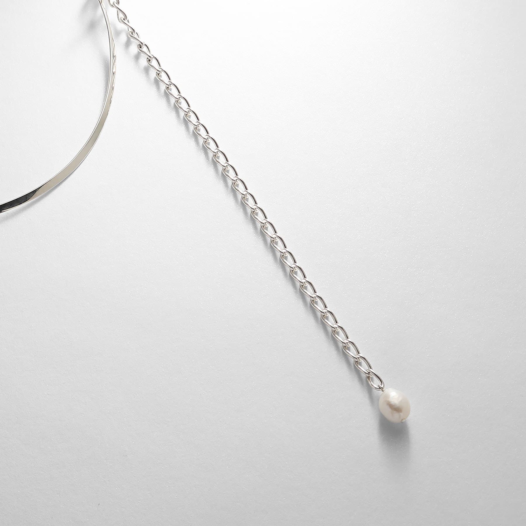 COCOSHNIK ONKITSCH COCOSHNIK ONKITSCH silver Multi-chain Necklace Metal・Pearl