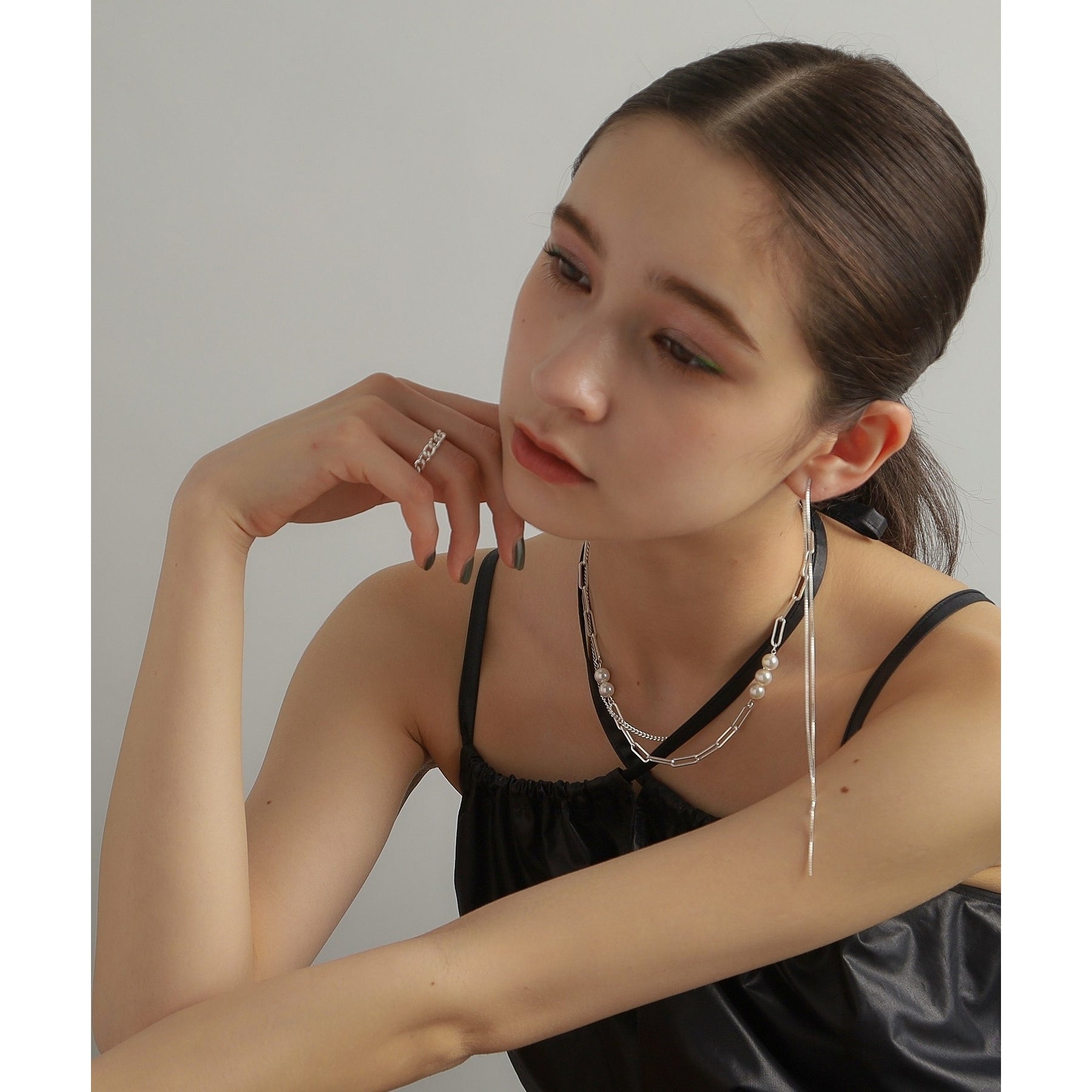 ココシュニック オンキッチュ COCOSHNIK ONKITSCH シルバー チェーンリング スパークルカットS シルバー(600)