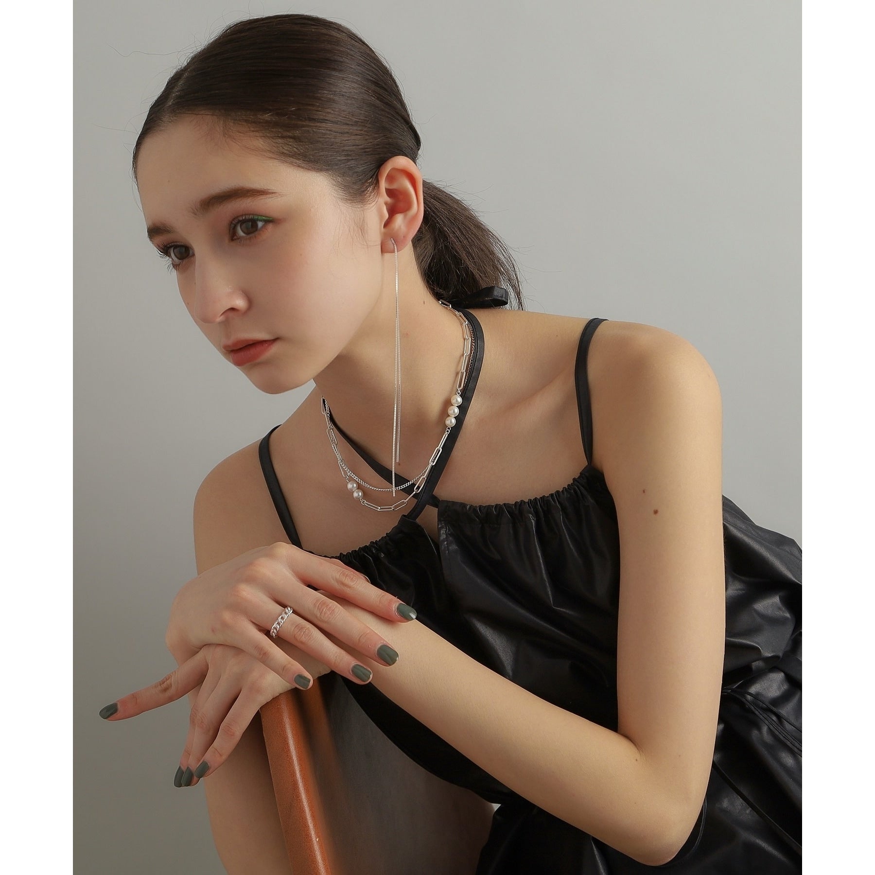 ココシュニック オンキッチュ COCOSHNIK ONKITSCH シルバー チェーンリング スパークルカットS シルバー(600)