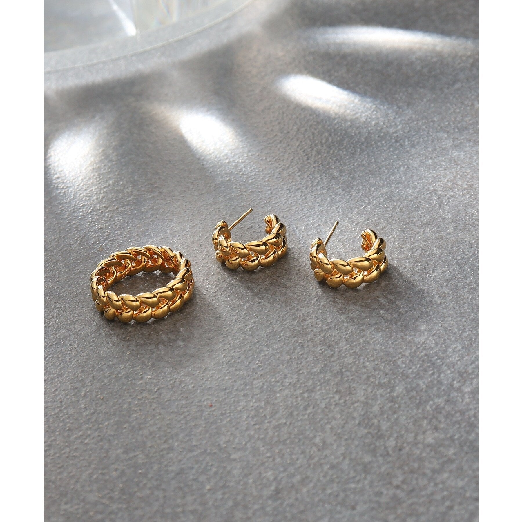 COCOSHNIK ONKITSCH COCOSHNIK ONKITSCH silver Knitting Motif Eternity Ring S GP