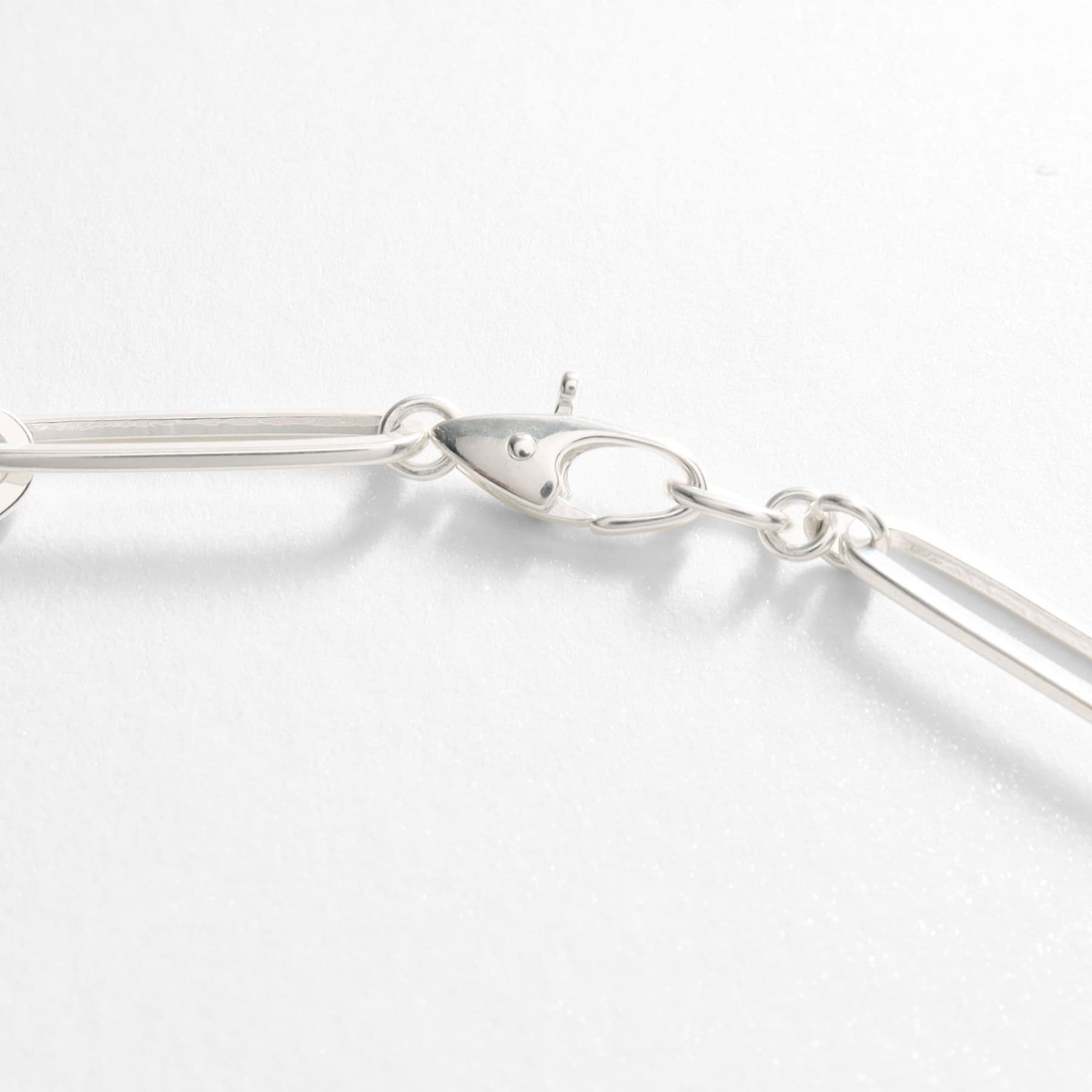 ココシュニック オンキッチュ COCOSHNIK ONKITSCH シルバー ミックスチェーン フラット カーブスルー ブレスレット シルバー(600)