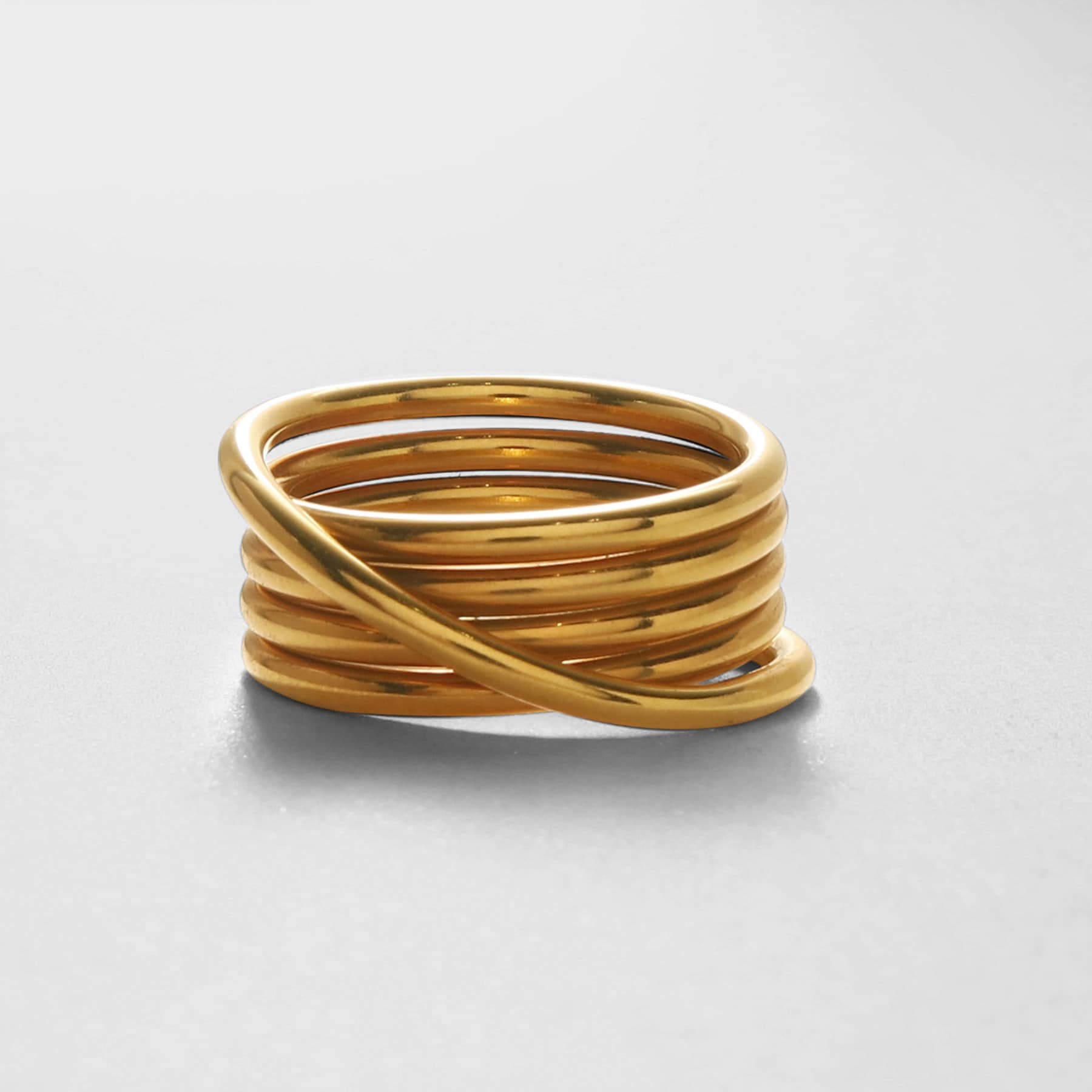 COCOSHNIK ONKITSCH silver coil ring GP