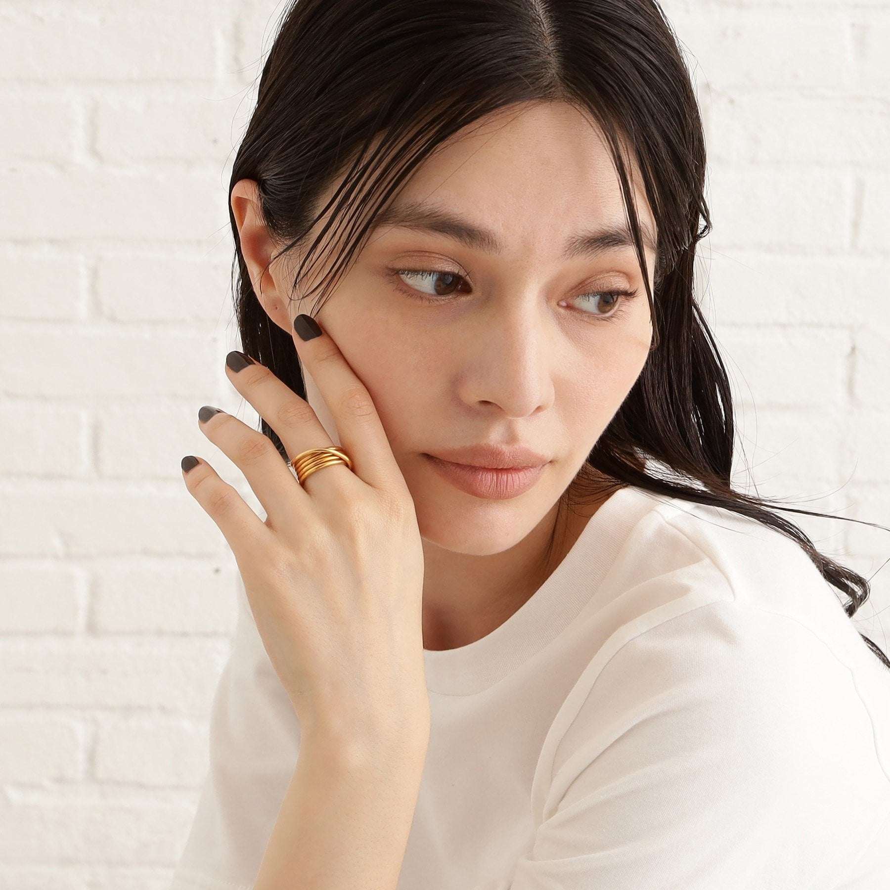 COCOSHNIK ONKITSCH silver coil ring GP