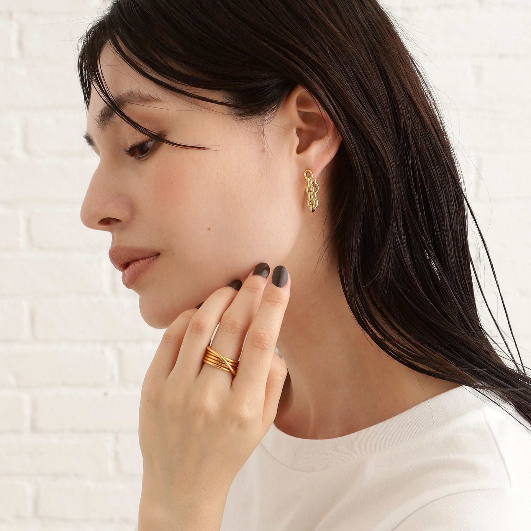 COCOSHNIK ONKITSCH silver coil ring GP