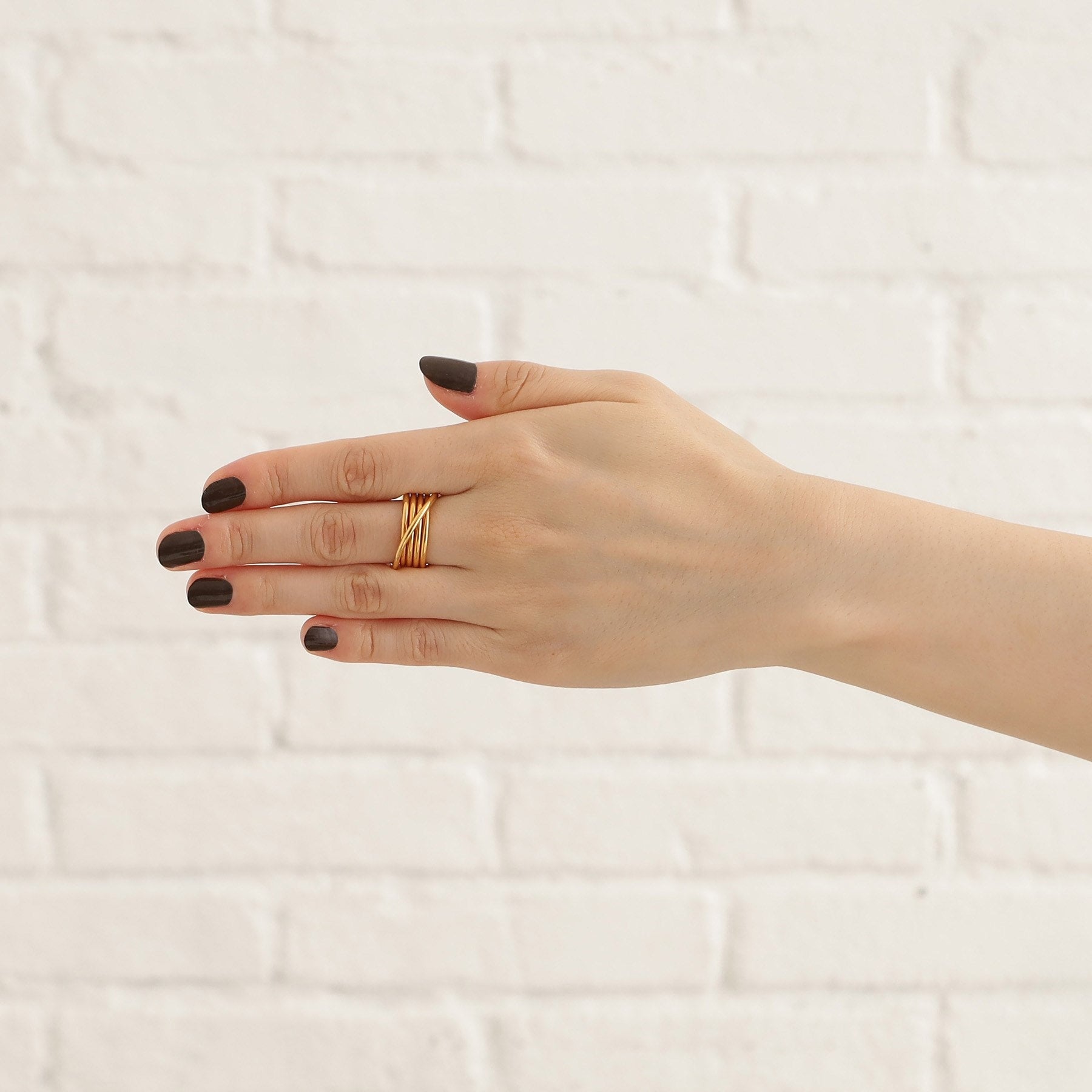 COCOSHNIK ONKITSCH silver coil ring GP