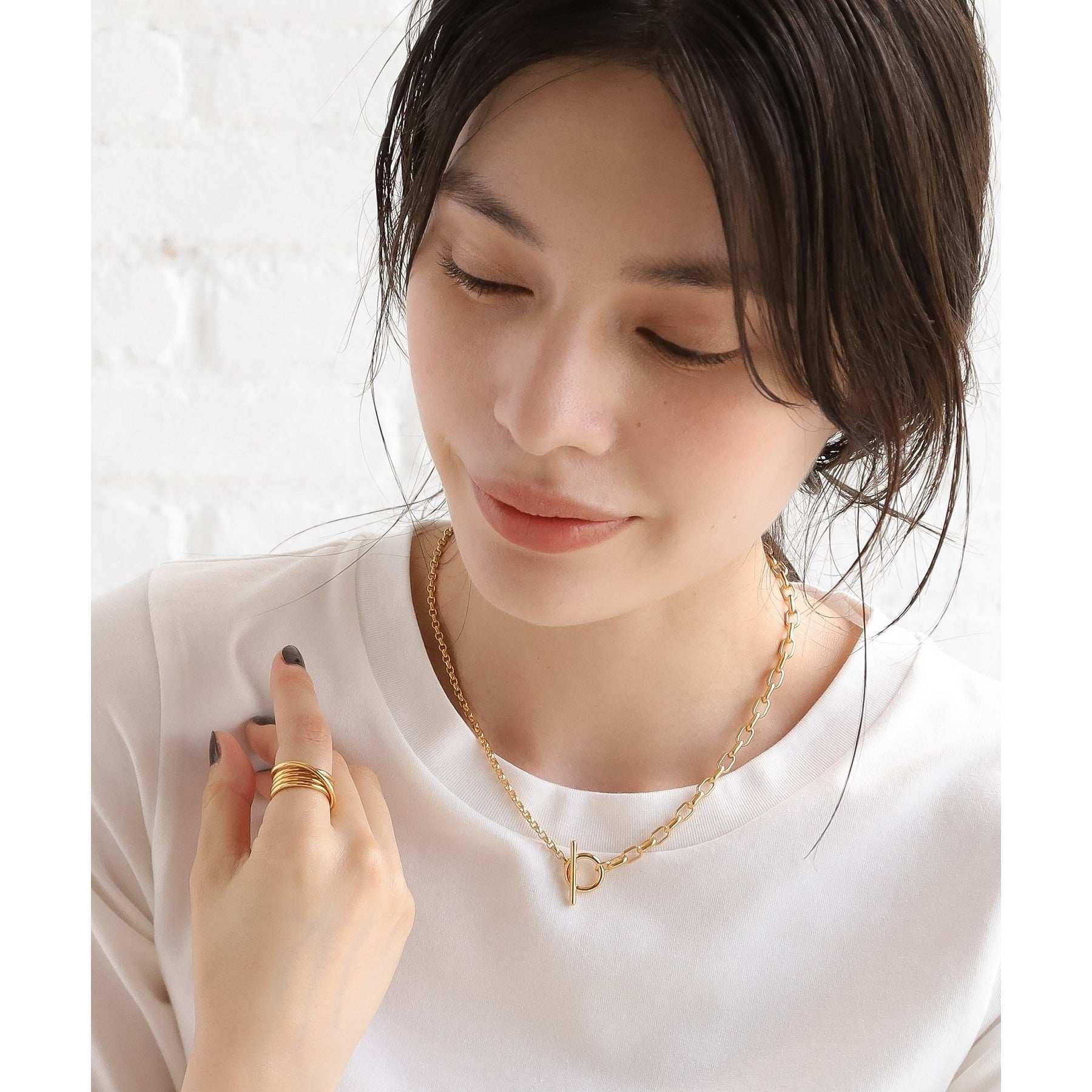 COCOSHNIK ONKITSCH silver coil ring GP