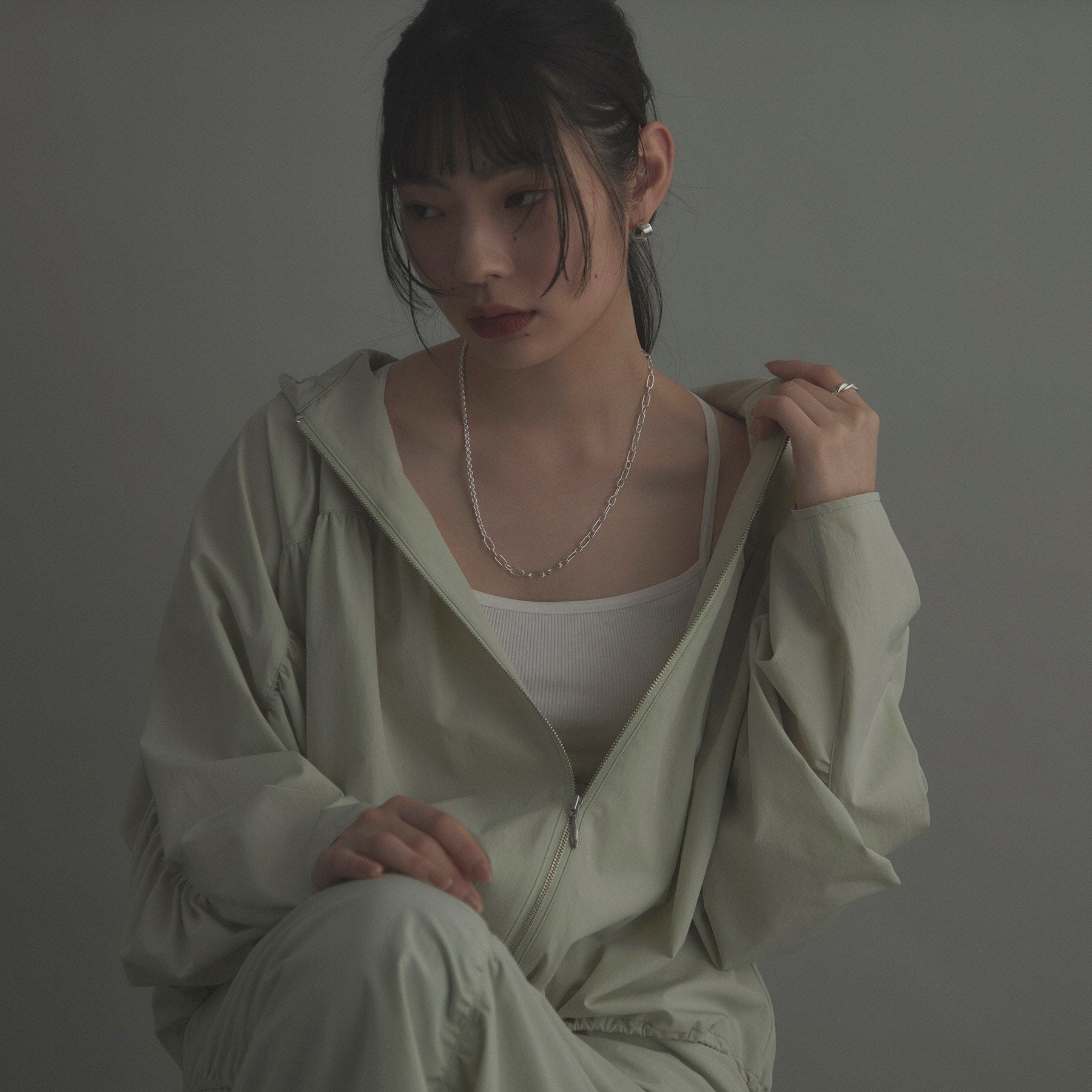 ココシュニック オンキッチュ COCOSHNIK ONKITSCH シルバー フォールディングピアス オーバーラップ クリスタル/透明(600)