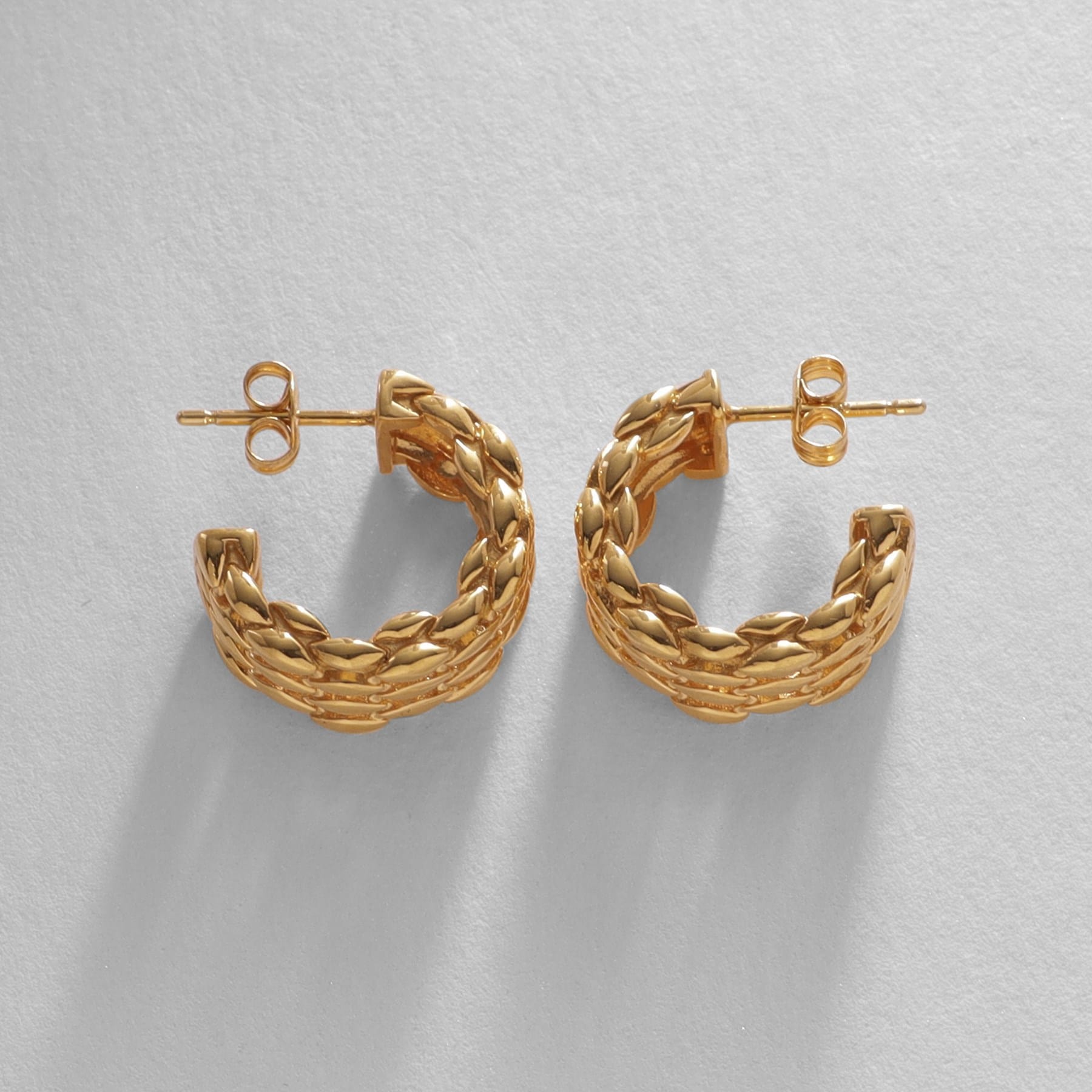 ココシュニック オンキッチュ COCOSHNIK ONKITSCH シルバー スモールフープ マーキスメッシュ ピアス GP （ゴールド(600)） ゴールド(600)