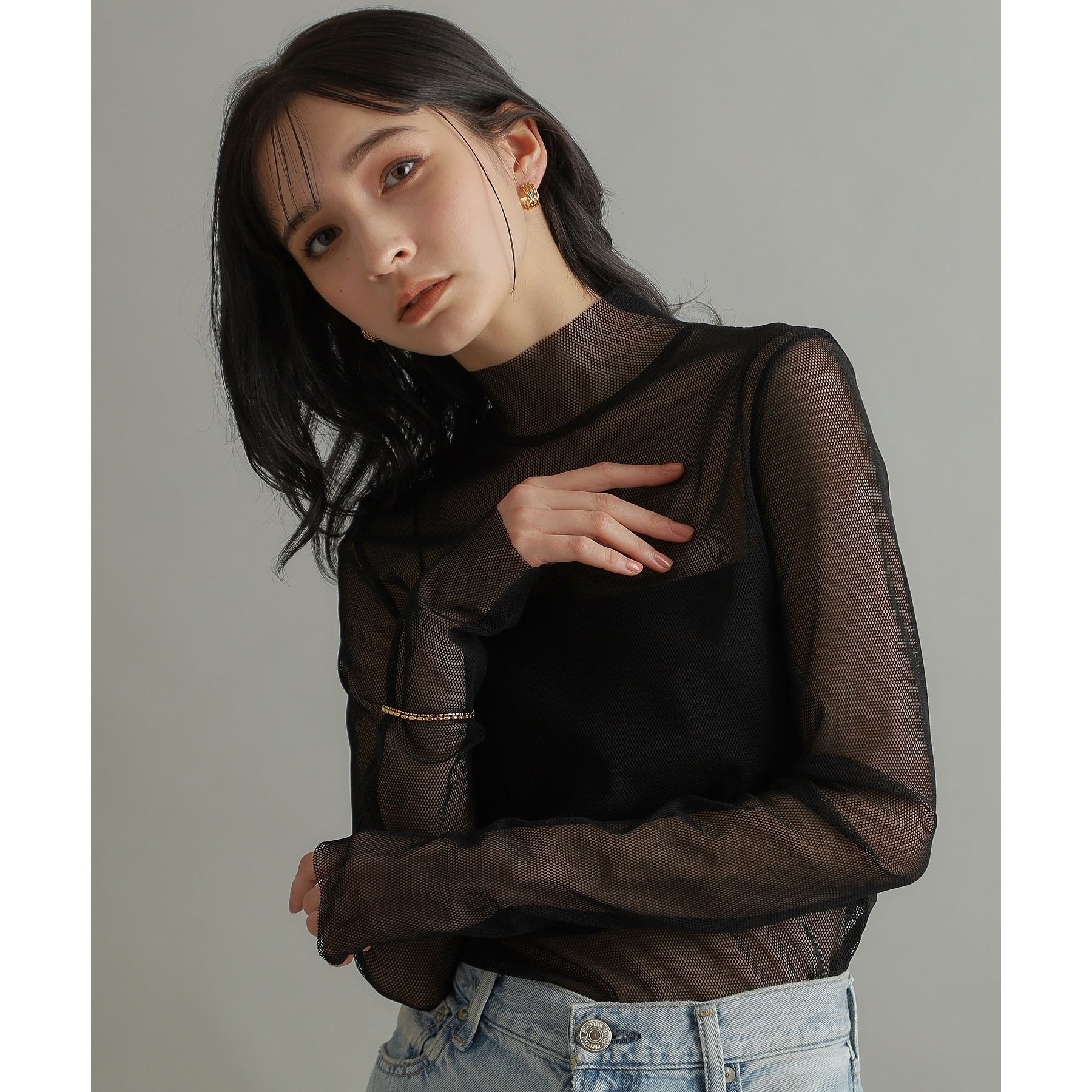 ココシュニック オンキッチュ COCOSHNIK ONKITSCH シルバー スモールフープ マーキスメッシュ ピアス GP