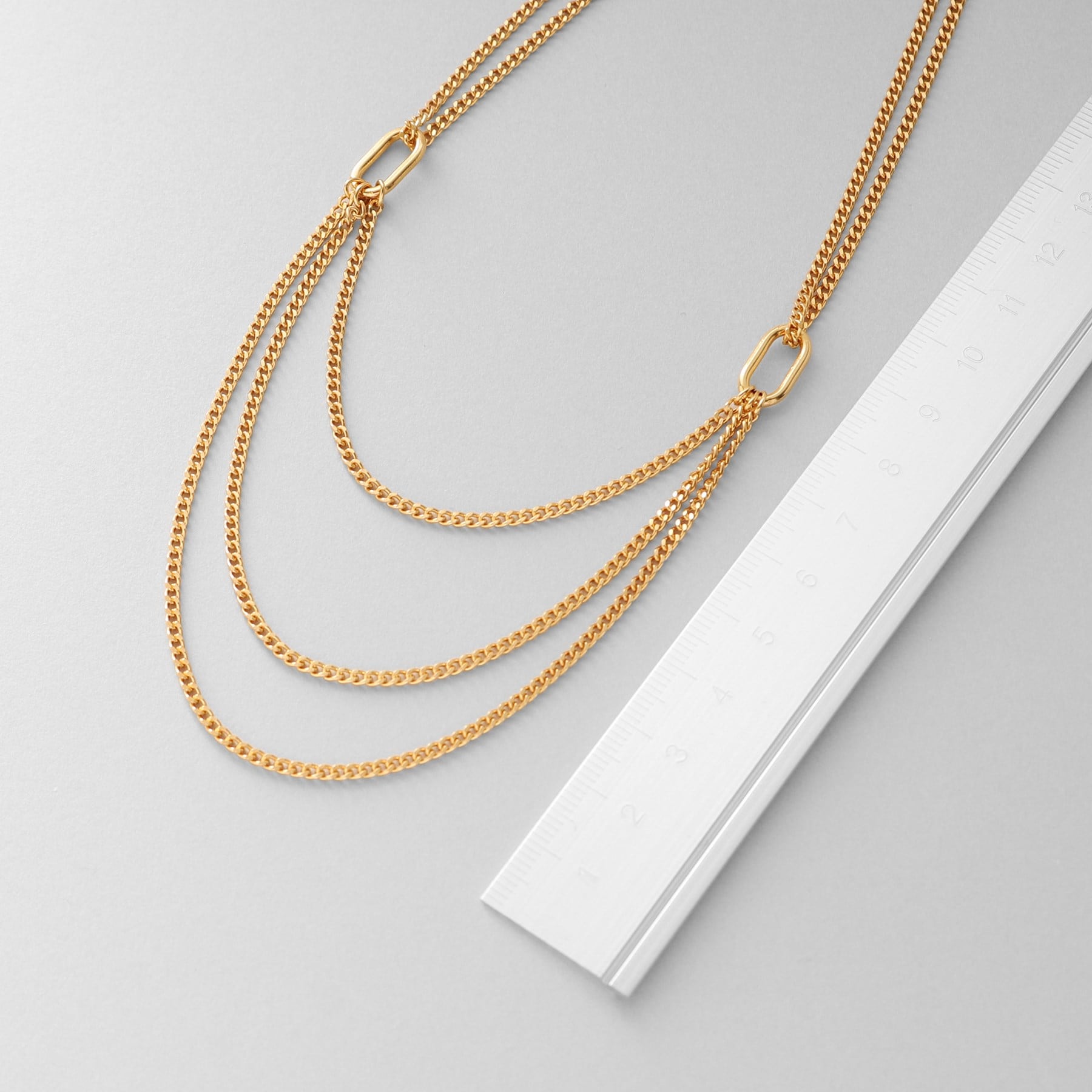 ココシュニック シルバー デザインチェーン フラットケーブルネックレス（43㎝） GP