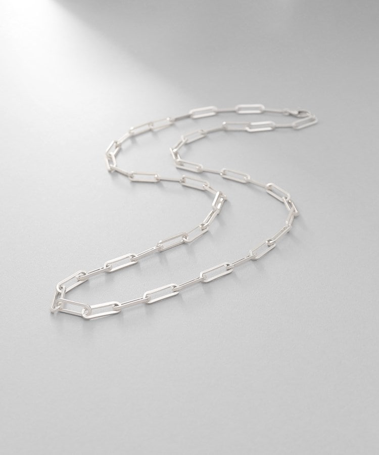 ココシュニック オンキッチュ COCOSHNIK ONKITSCH シルバー デザインチェーン フラットケーブルネックレス（55cm） （クリスタル/透明(600)） クリスタル/透明(600)