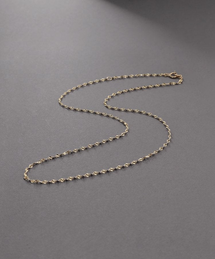 ココシュニック オンキッチュ COCOSHNIK ONKITSCH K10スキニーネックレス モーグルチェーン （イエローゴールド(100)） イエローゴールド(100)