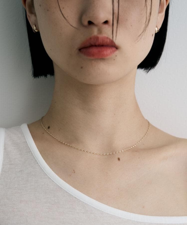 ココシュニック オンキッチュ COCOSHNIK ONKITSCH K10スキニーネックレス モーグルチェーン （イエローゴールド(100)） イエローゴールド(100)