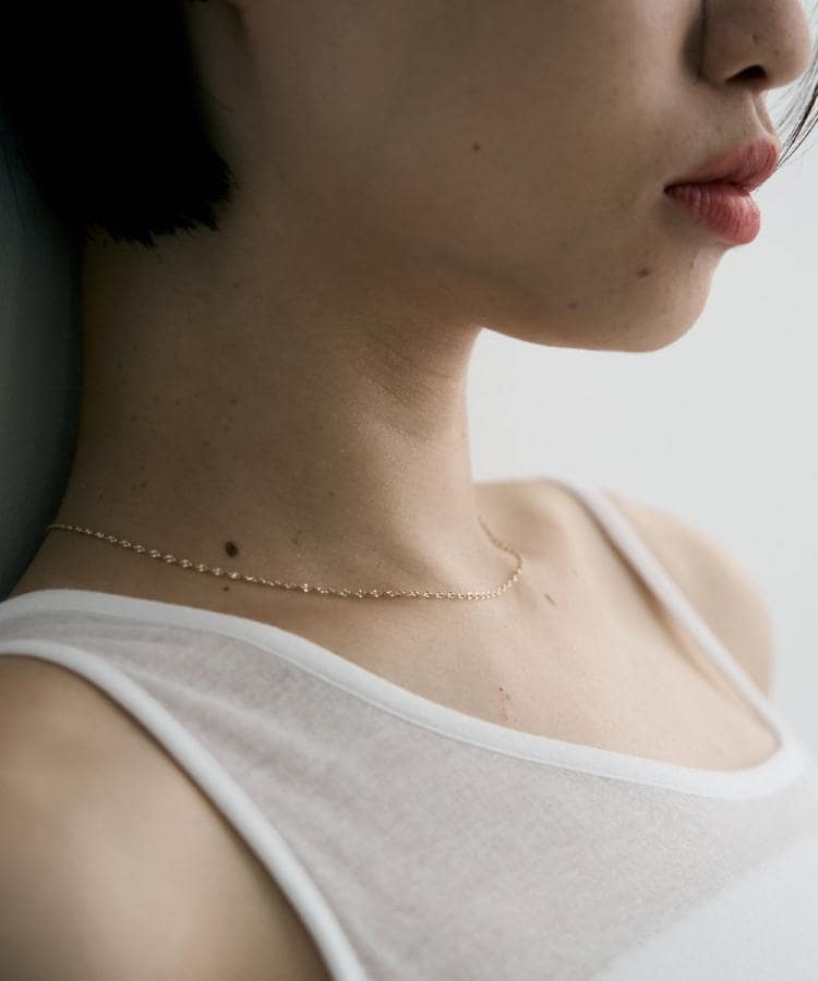 ココシュニック オンキッチュ COCOSHNIK ONKITSCH K10スキニーネックレス モーグルチェーン （イエローゴールド(100)） イエローゴールド(100)