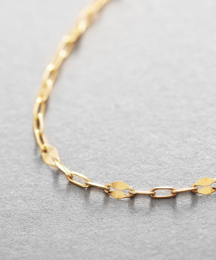 ココシュニック オンキッチュ COCOSHNIK ONKITSCH K10スキニーネックレス スキップペタル （クリスタル/透明(100)） クリスタル/透明(100)