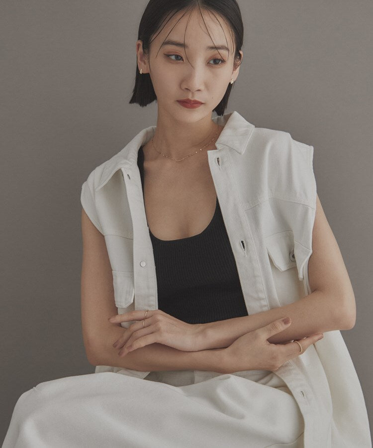 ココシュニック オンキッチュ COCOSHNIK ONKITSCH K10スキニーネックレス スキップペタル （クリスタル/透明(100)） クリスタル/透明(100)