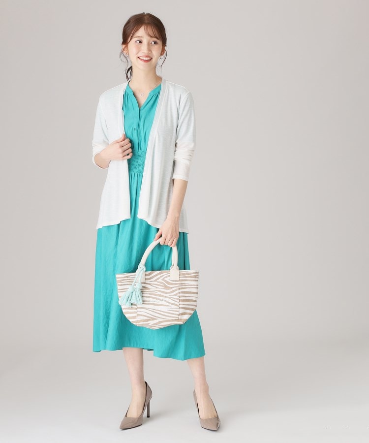 クードシャンス COUP DE CHANCE 【洗える／夏羽織／シワになりにくい／着回し◎】麻見えのドライタッチ素材、夏定番の着流しカーディガン （ネイビー(094)） ネイビー(094)
