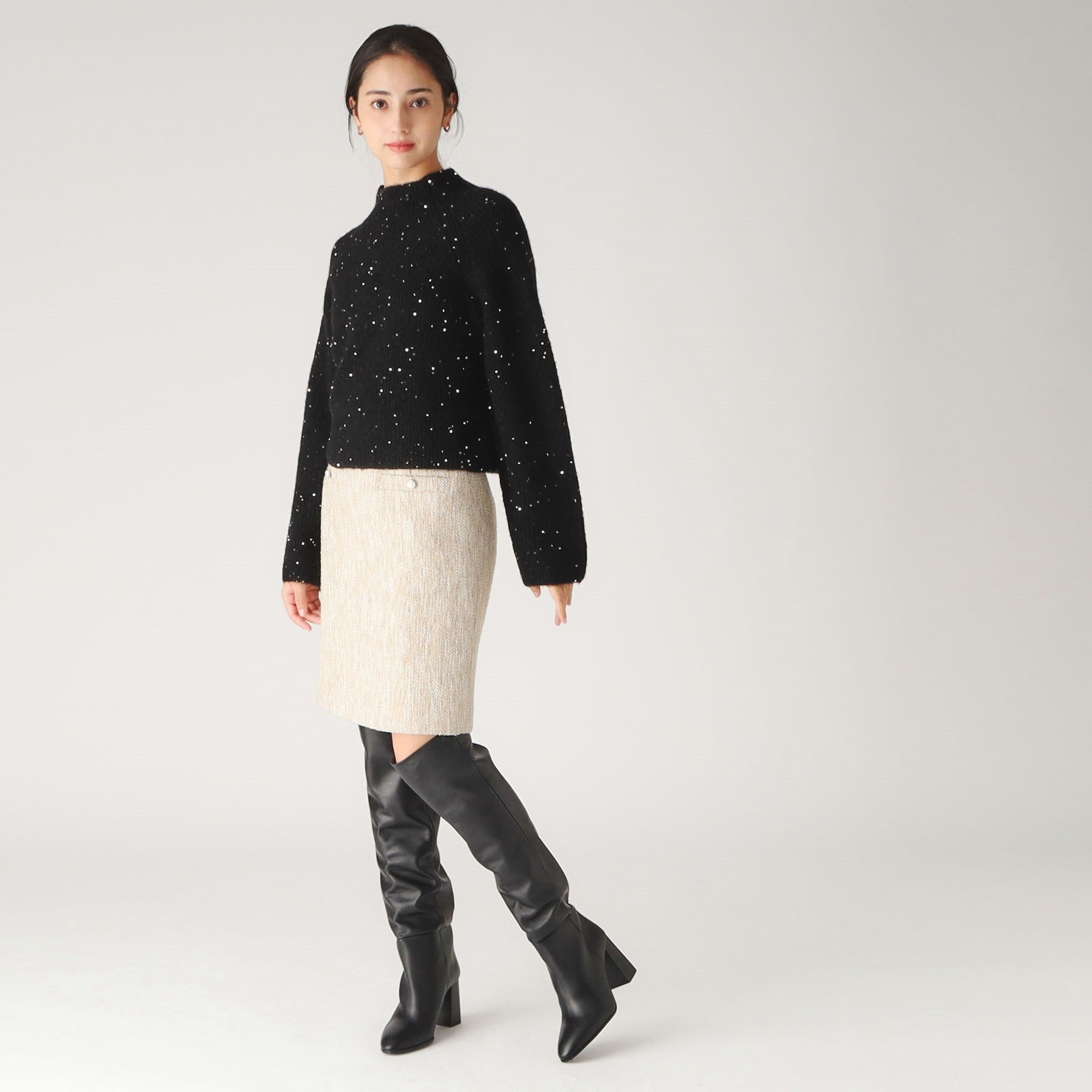 Coup de Chance 【Made in Japan】 Adult Feminine Tweed Mini Skirt