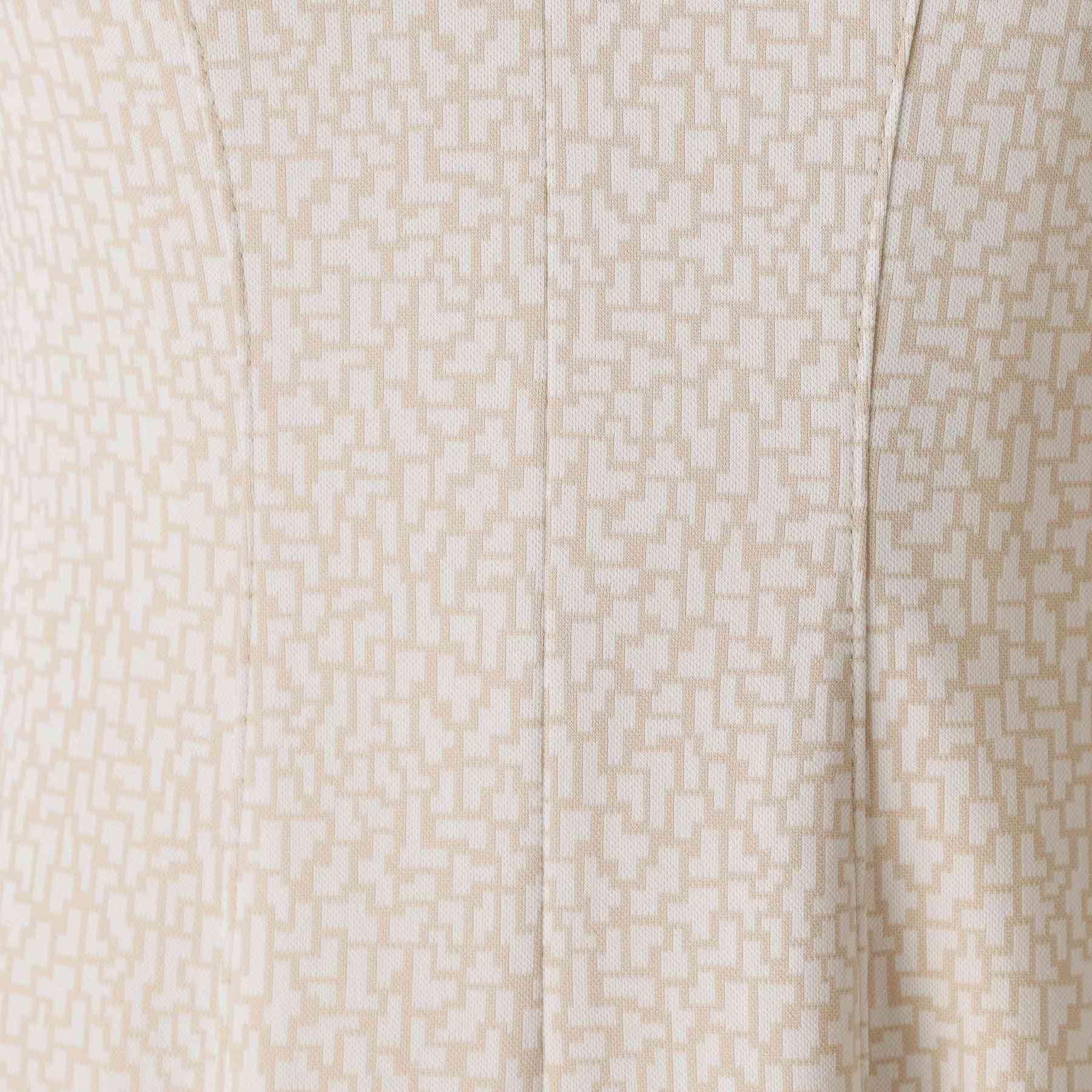 クードシャンス COUP DE CHANCE 【洗える／日本製／ジオメ柄】拘りの美シルエット！大人のフィット＆フレアワンピース （グレージュ(450)） グレージュ(450)