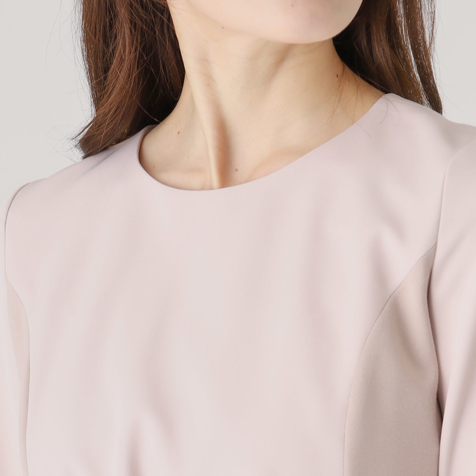 クードシャンス COUP DE CHANCE 【洗える／日本製／通勤／お出かけ】すっきりラインと着用感の良さを叶える配色使いワンピース （ネイビー(594)） ネイビー(594)