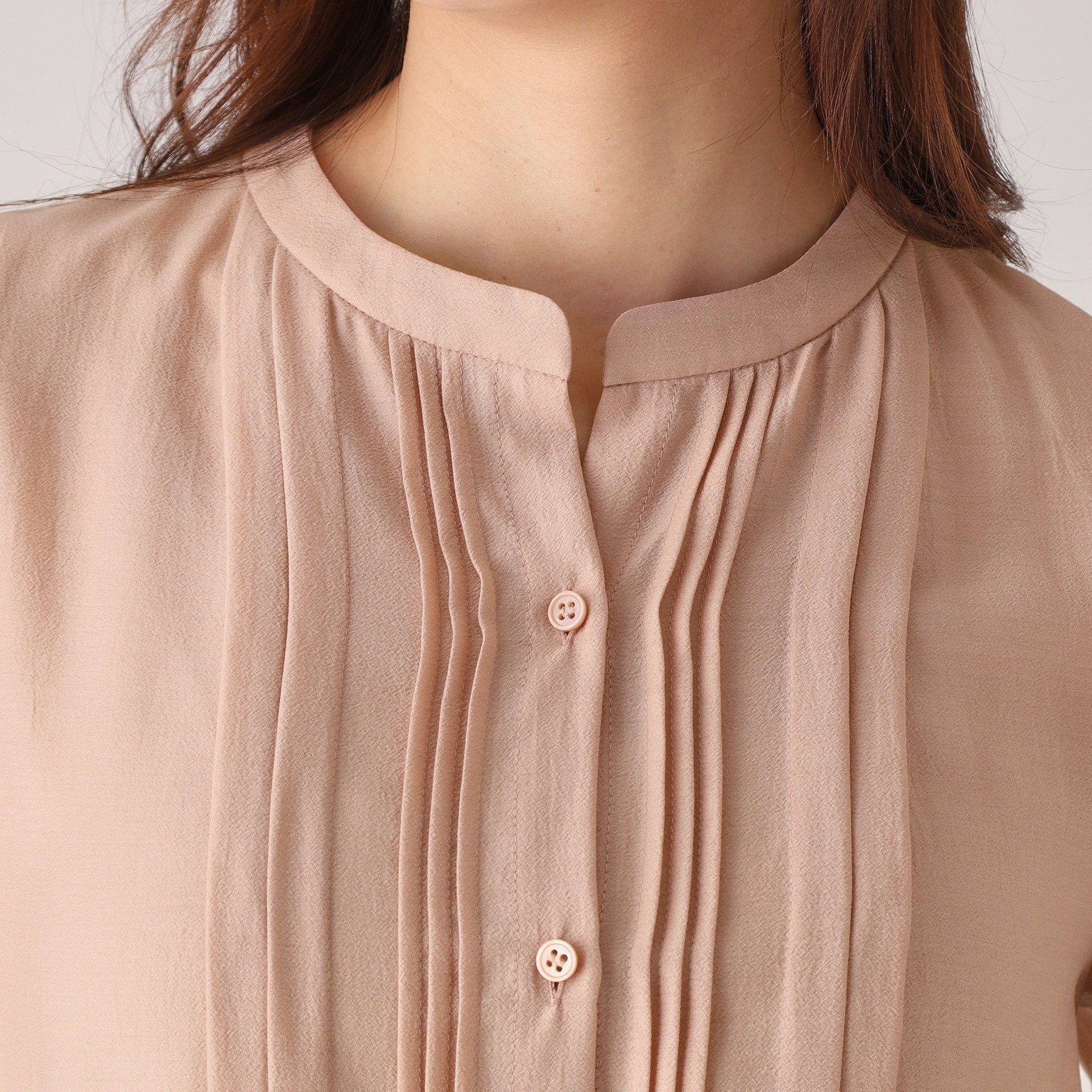 クードシャンス COUP DE CHANCE 【洗える／シアー素材】タックデザインブラウス （ネイビー(094)） ネイビー(094)