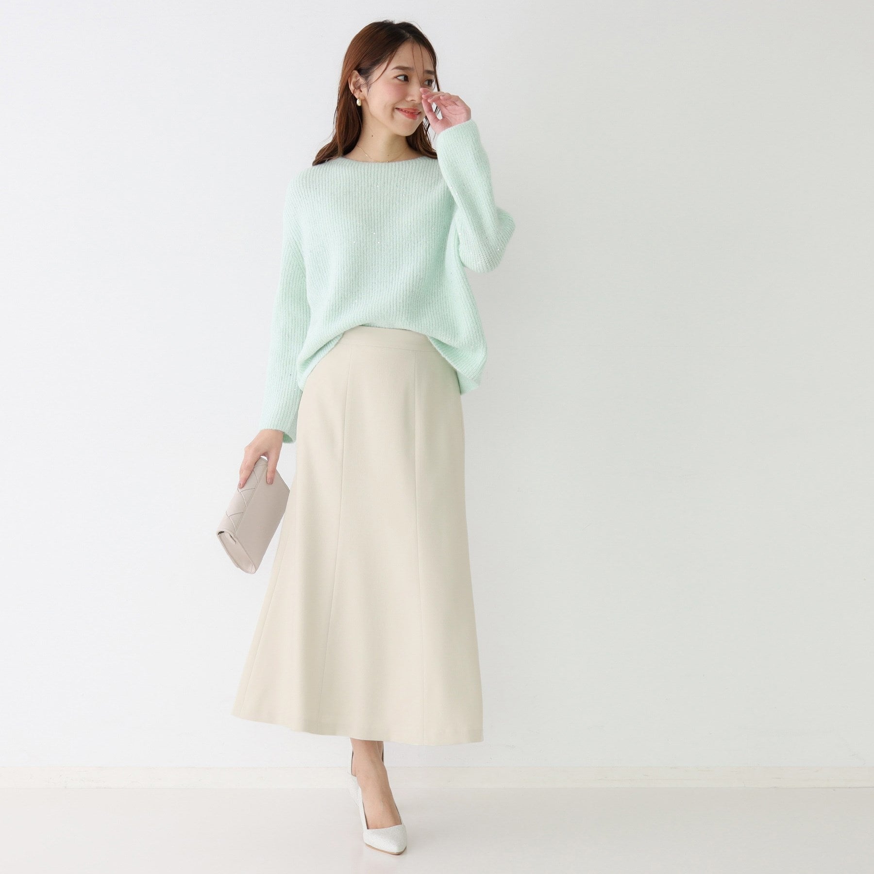 クードシャンス COUP DE CHANCE 【手洗い可／日本製】マーメードシルエットスカート （ブラック(019)） ブラック(019)