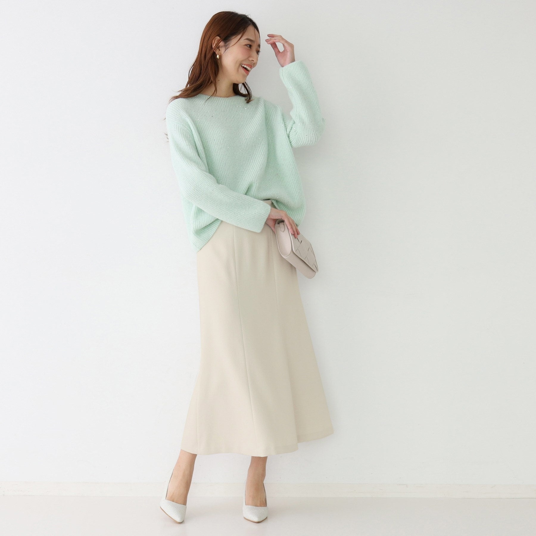 クードシャンス COUP DE CHANCE 【手洗い可／日本製】マーメードシルエットスカート （ブラック(019)） ブラック(019)