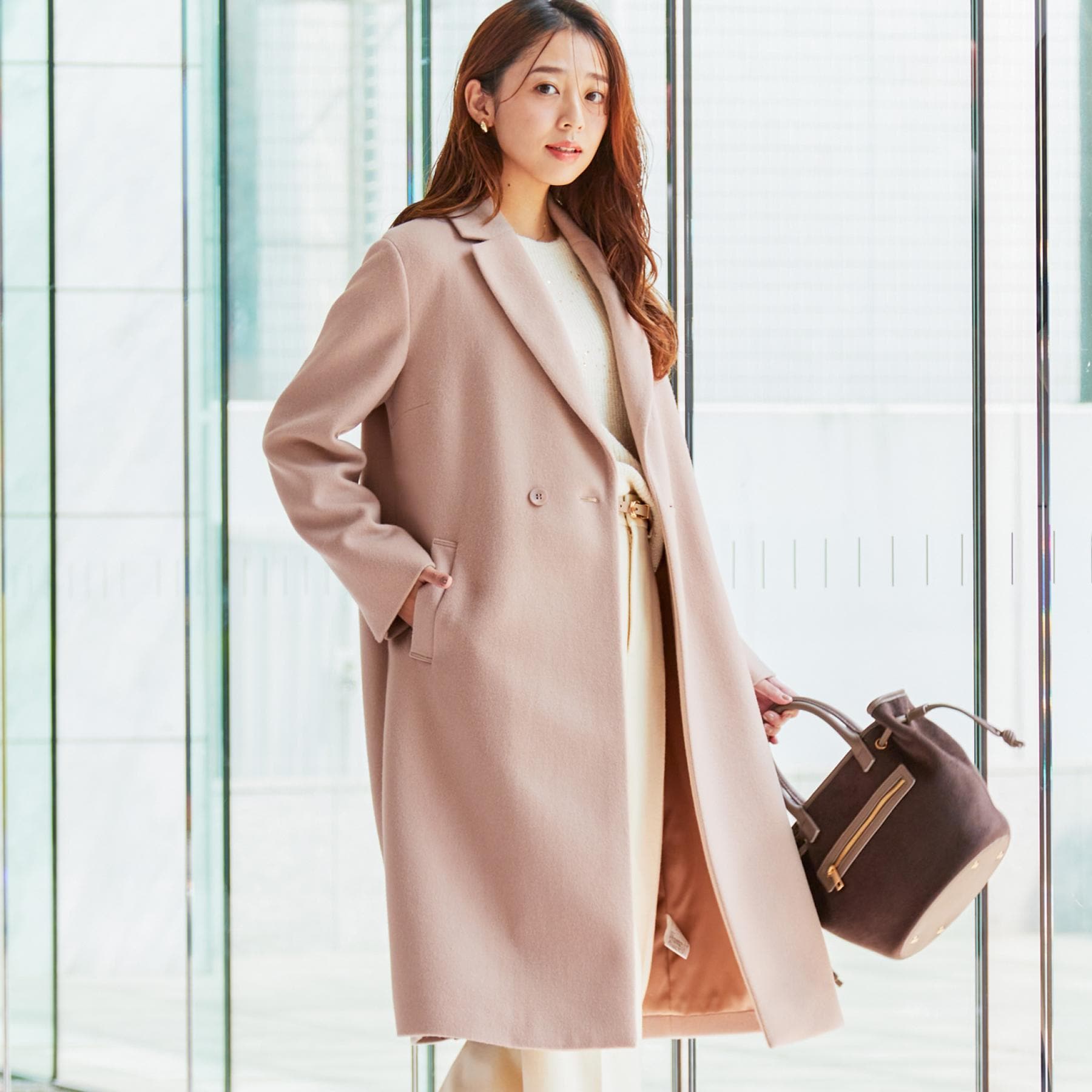 クードシャンス COUP DE CHANCE 【日本製】チェスター風コート （ブラック(019)） ブラック(019)