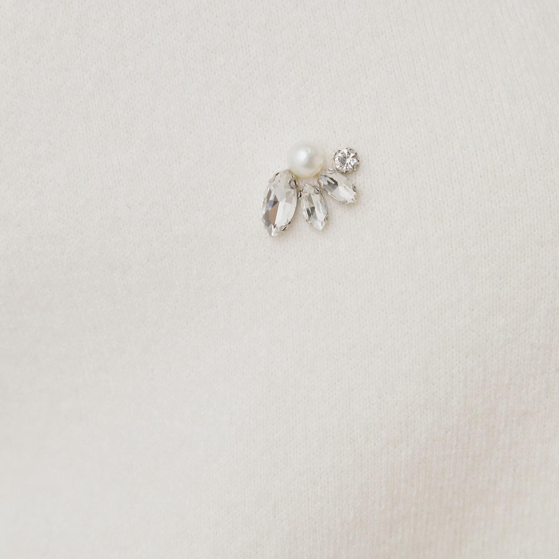 クードシャンス COUP DE CHANCE 【手洗い可】ビジュー付カーディガン