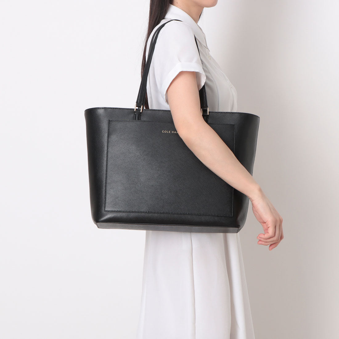 Cole Haan ビジネスバッグ　レディース　ブラック COLE HAAN The Elyse Saffiano Tote womens